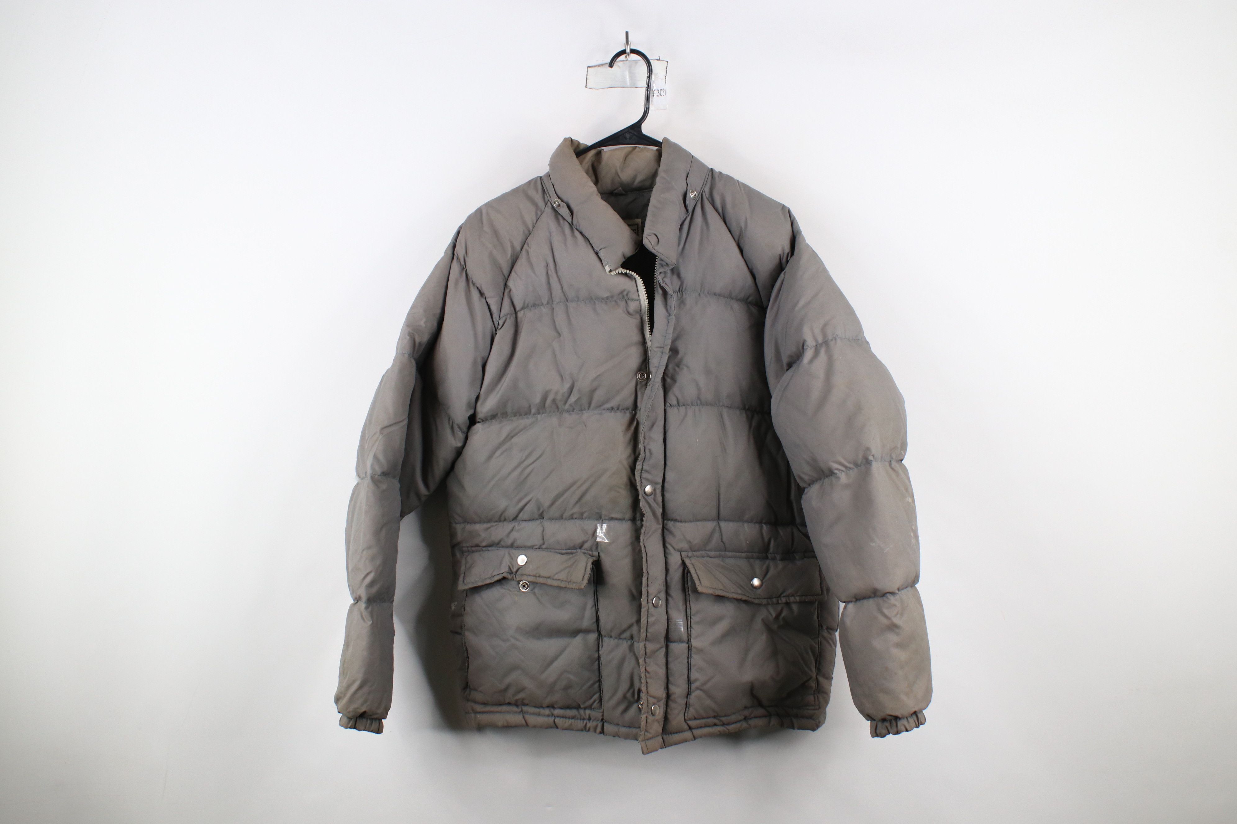 Vintage Vintage 70s Streetwear Duck Down Winter Puffer Jacket Gray Size US L / EU 52-54 / 3 - 1 Thumbnail