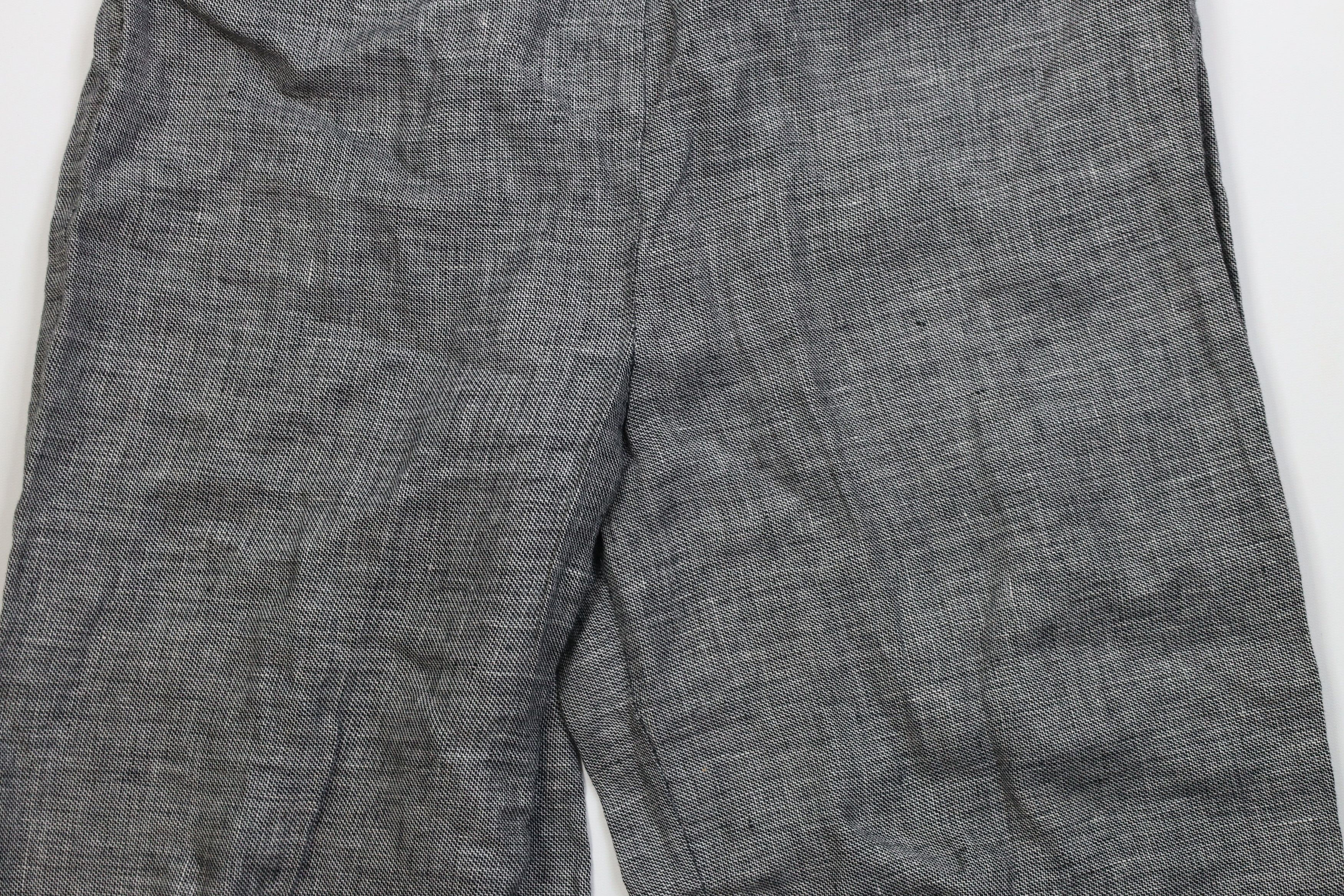 Vintage Vintage 90s Y2K Streetwear Linen Cropped Harem Capris Pants Size 34" / US 12 / IT 48 - 3 Thumbnail