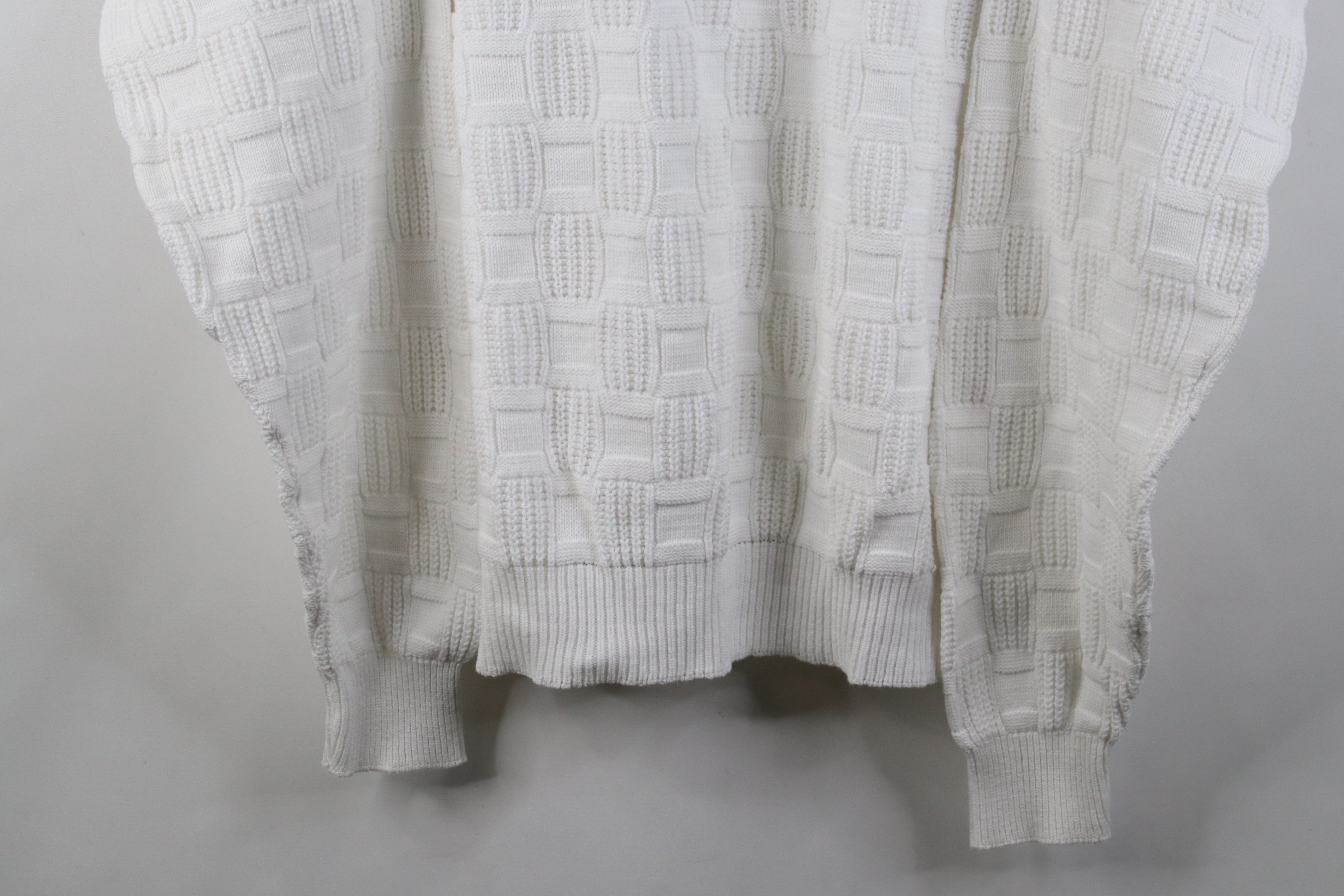 Vintage Vintage 90s Streetwear Checkered Knit Sweater White USA Size US XL / EU 56 / 4 - 3 Thumbnail