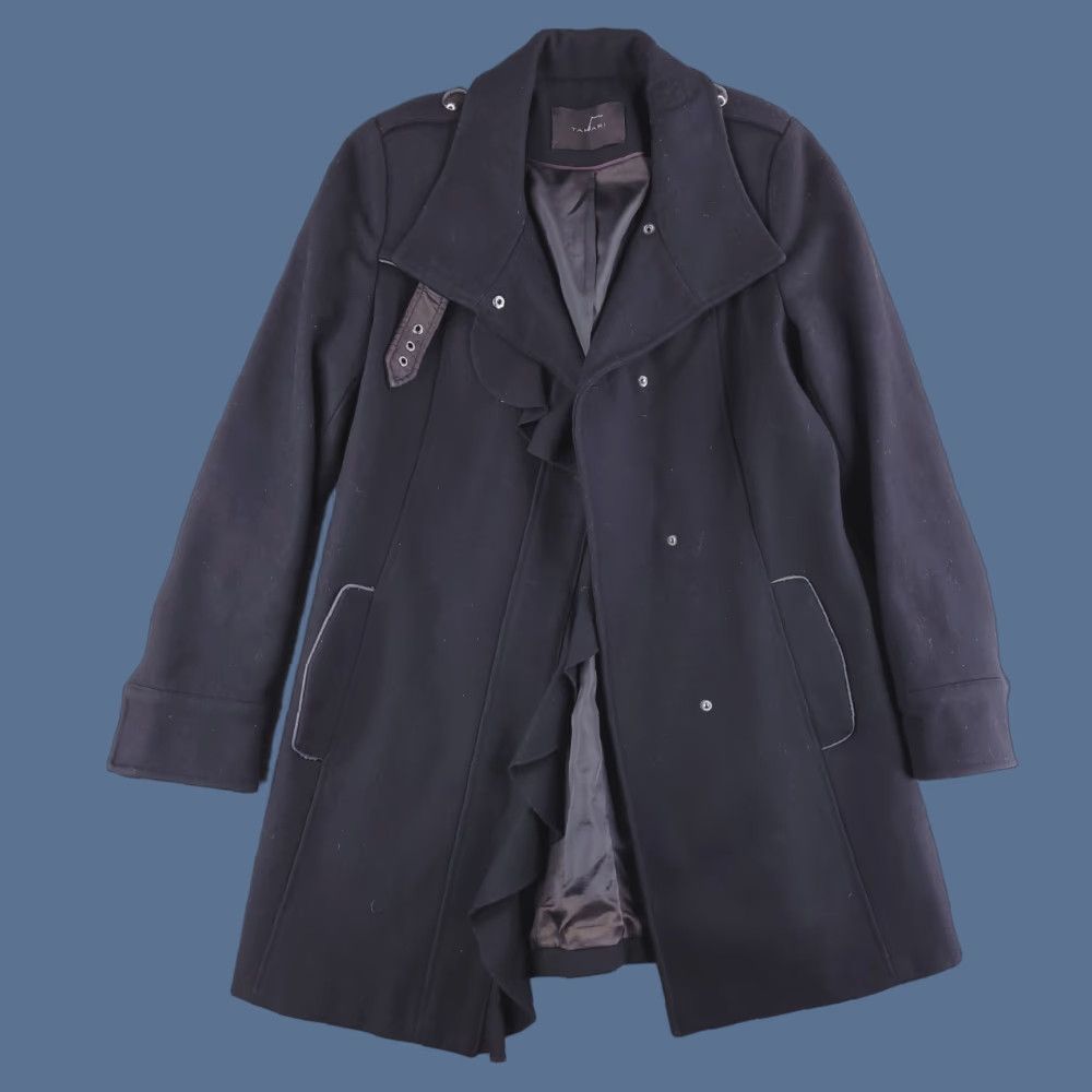 Vintage Tahari Coat Womens XS Black Wool Overcoat CLEAN Size XS / US 0-2 / IT 36-38 - 1 Thumbnail