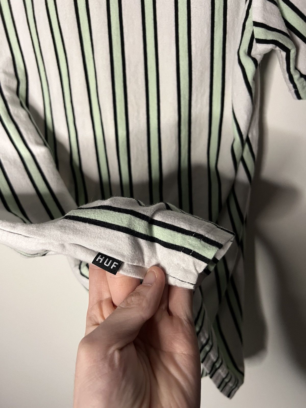 Huf × Vintage Vintage Huf Striped Embroidered Shirt Size US S / EU 44-46 / 1 - 5 Thumbnail