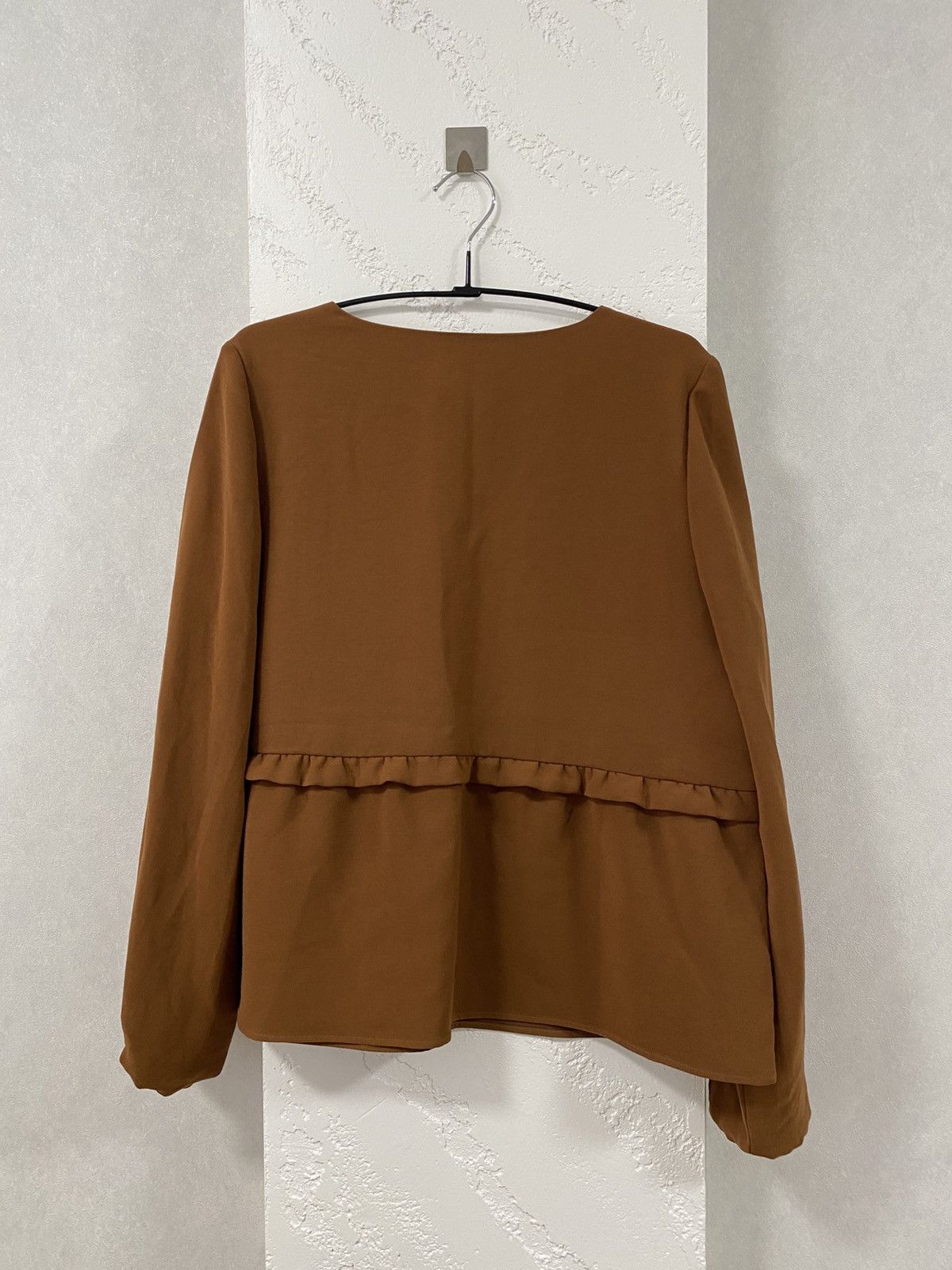 Sezane Sezane Brown Viscose Long Sleeve Bianca Noisette NWT Blouse Size M / US 6-8 / IT 42-44 - 10 Thumbnail