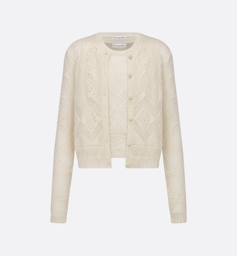 Dior o1bcso1str0126 Sweaters in White Size L / US 10 / IT 46 - 1 Thumbnail
