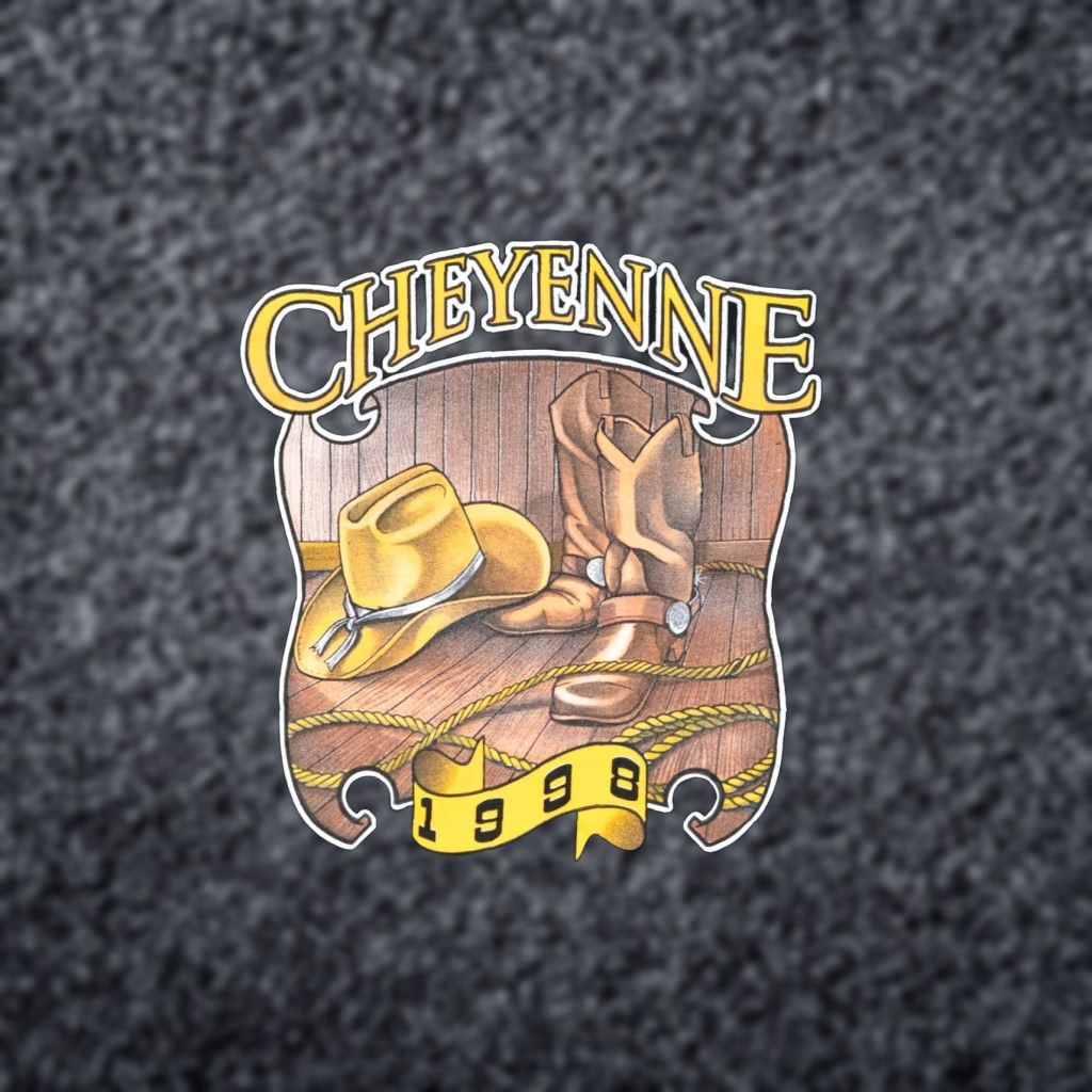 Fruit Of The Loom VINTAGE Cheyenne Frontier Days Shirt Mens XL Gray Annual Single Stitch 1998 Rodeo Size US XL / EU 56 / 4 - 1 Thumbnail