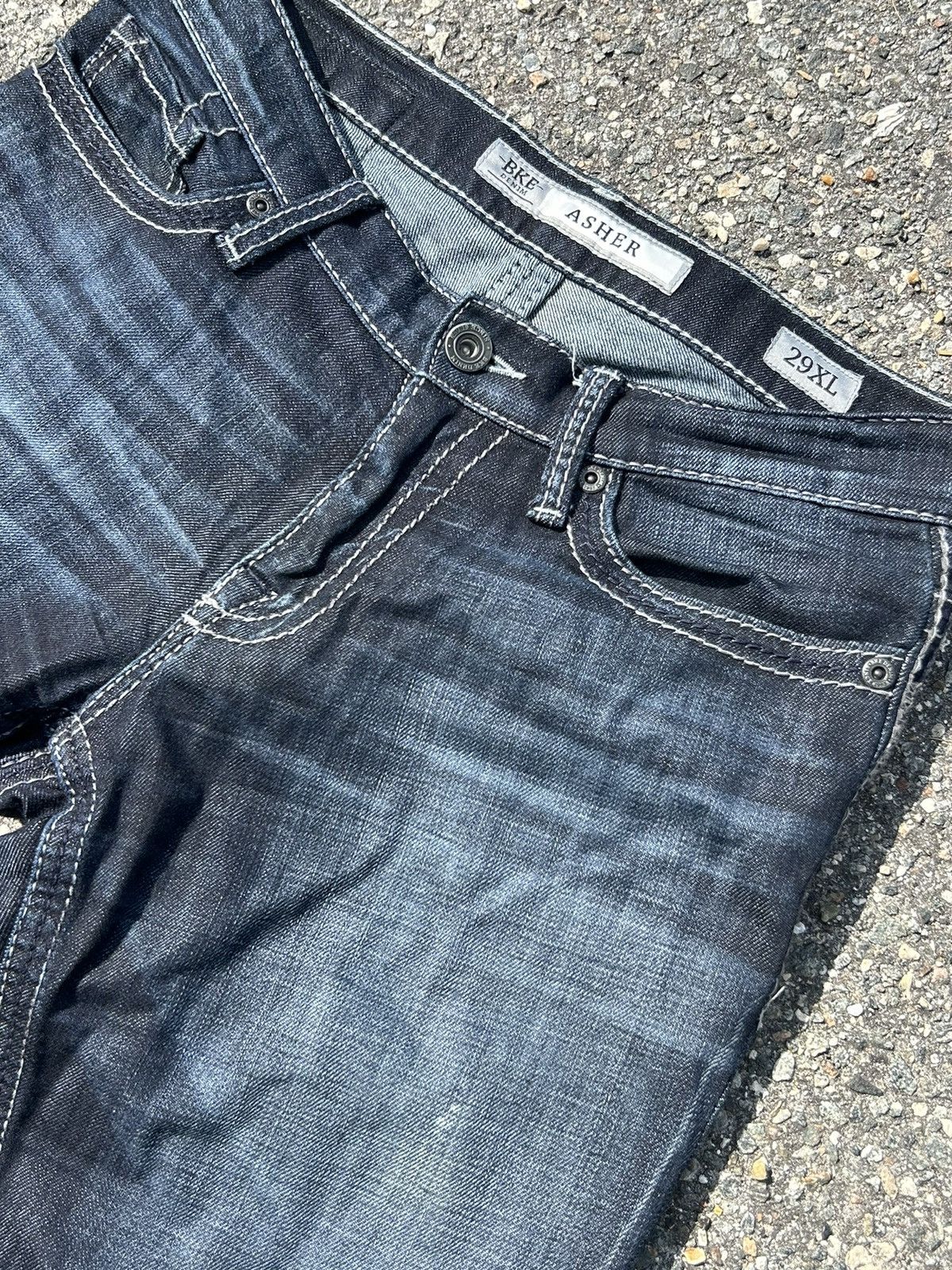 BKE BKE Grunge Embroidered Distressed Jeans Size US 30 / EU 46 - 5 Thumbnail