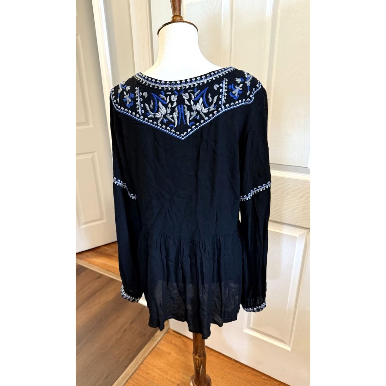 Vintage Stitch Fix Brixon Ivy Aloe Embroidery Top Boho Festival Nwt L Black Womens Blouse L Ivy Embroidery Boho Festival Size L / US 10 / IT 46 - 7 Thumbnail