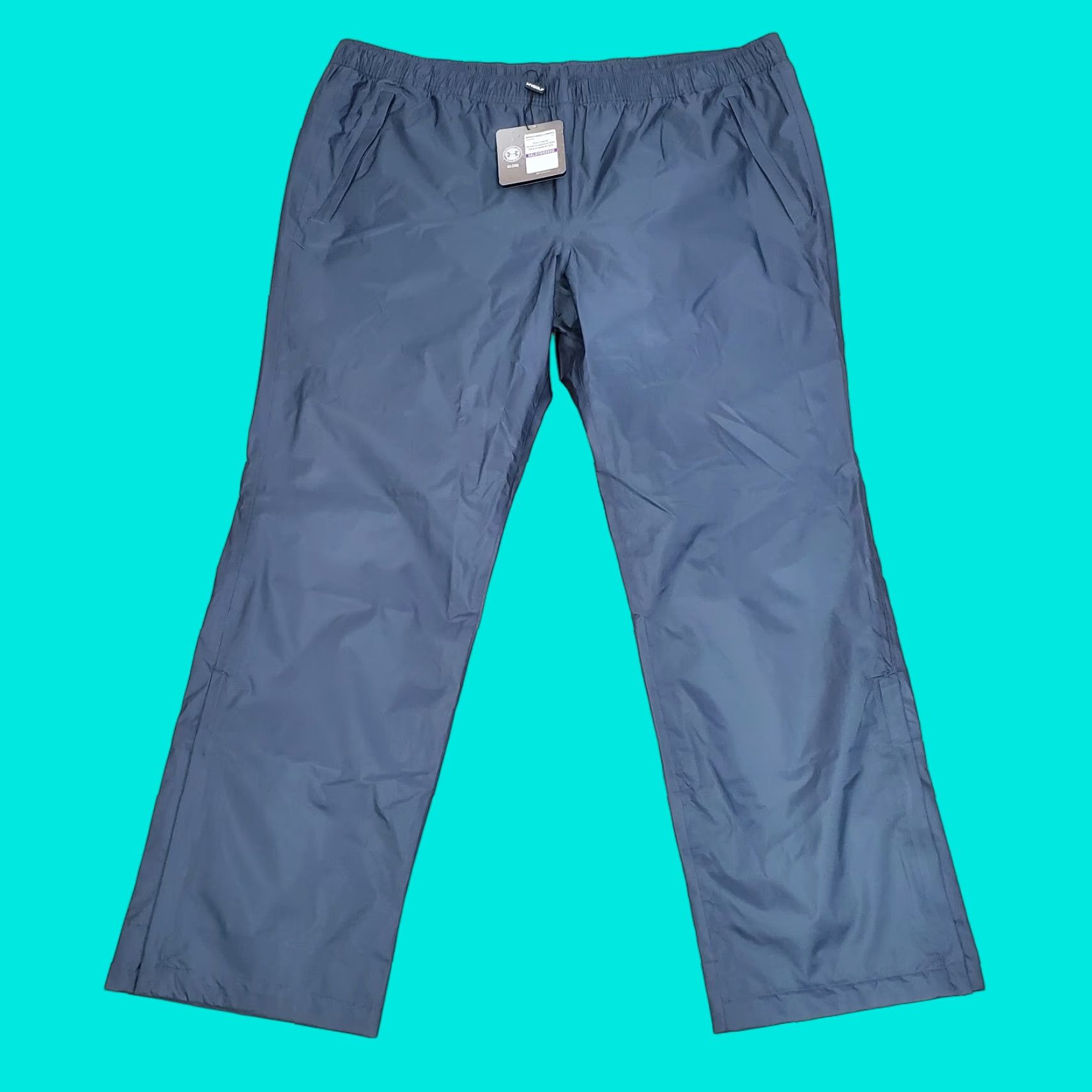 Under Armour Under Armour Storm 3 Pants Mens 2XL Blue Nylon Windbreaker Waterproof Regular Inseam 32 in St raight Pockets Logo Size US 39 - 1 Thumbnail