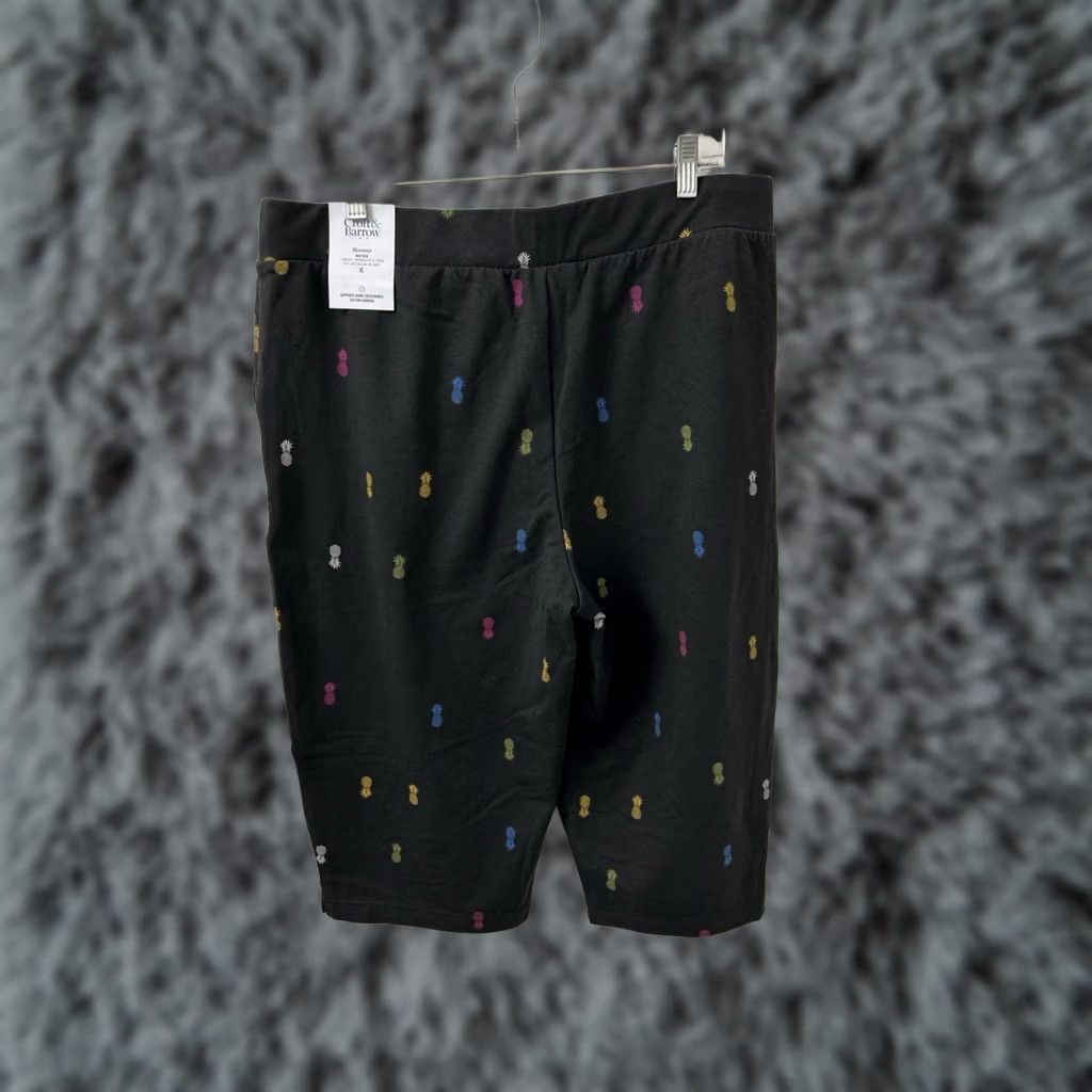 Croft & Barrow VINTAGE Croft & Barrow Skimmer Capri Pants Womens XL Black Pineapple Print Mid Rise Capri NWT Size 40" / US 18 - 1 Thumbnail
