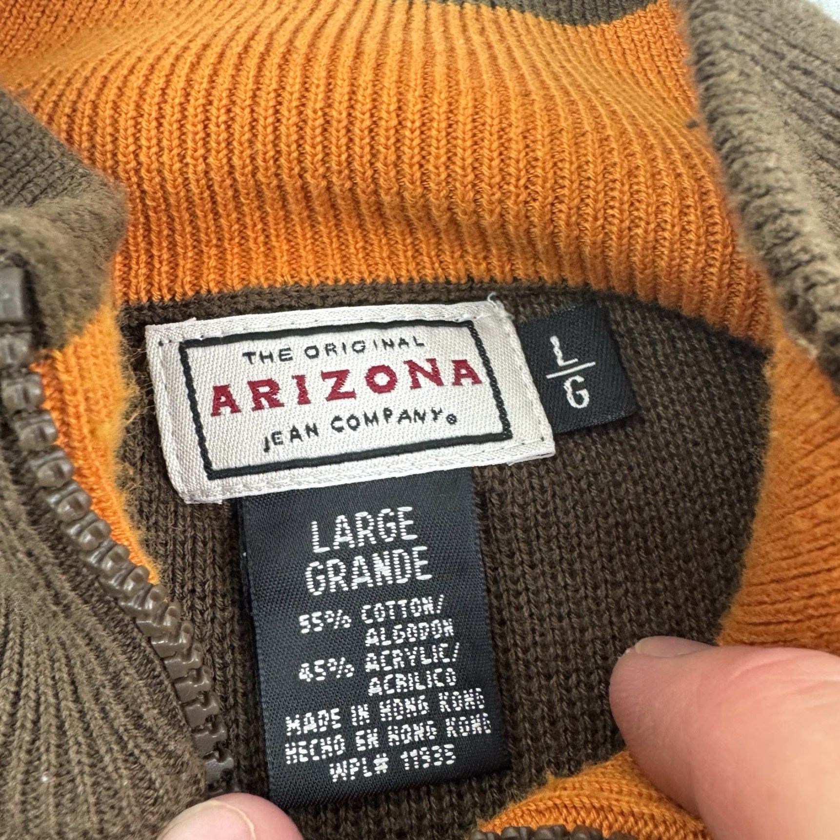 Vintage VINTAGE Arizona Jeans Company Sweater Adult Large Pullover 90s Y2K Hipster Brown Mens Size US L / EU 52-54 / 3 - 2 Thumbnail