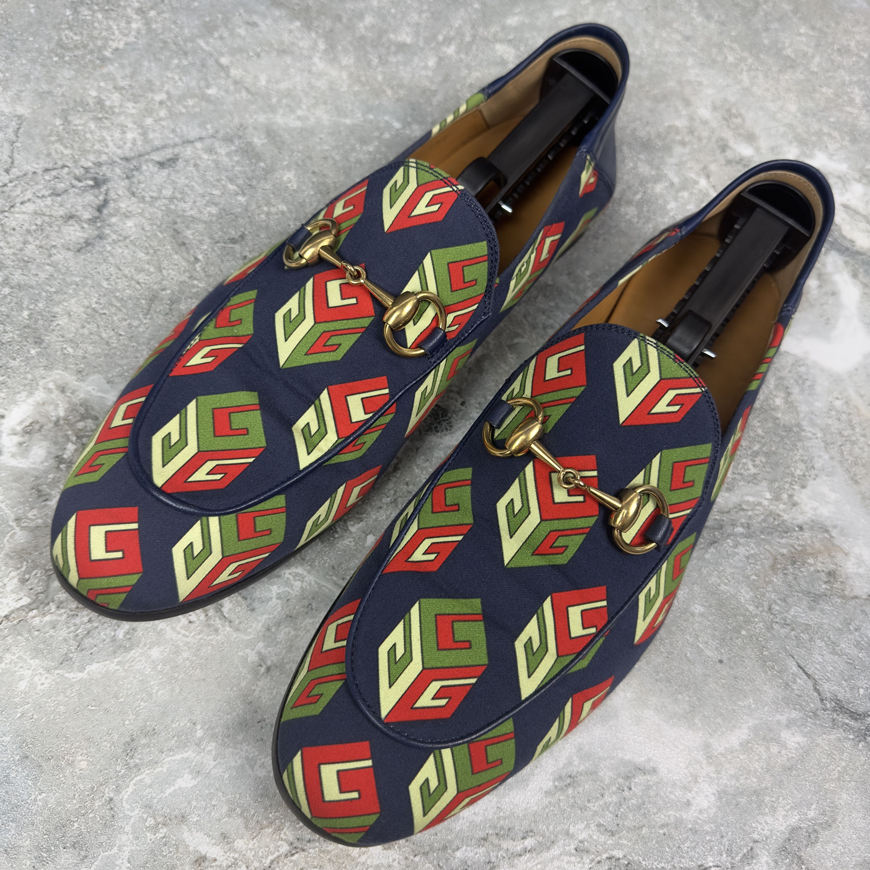 Canvas Mr. Porter Cube Horsebit Loafers