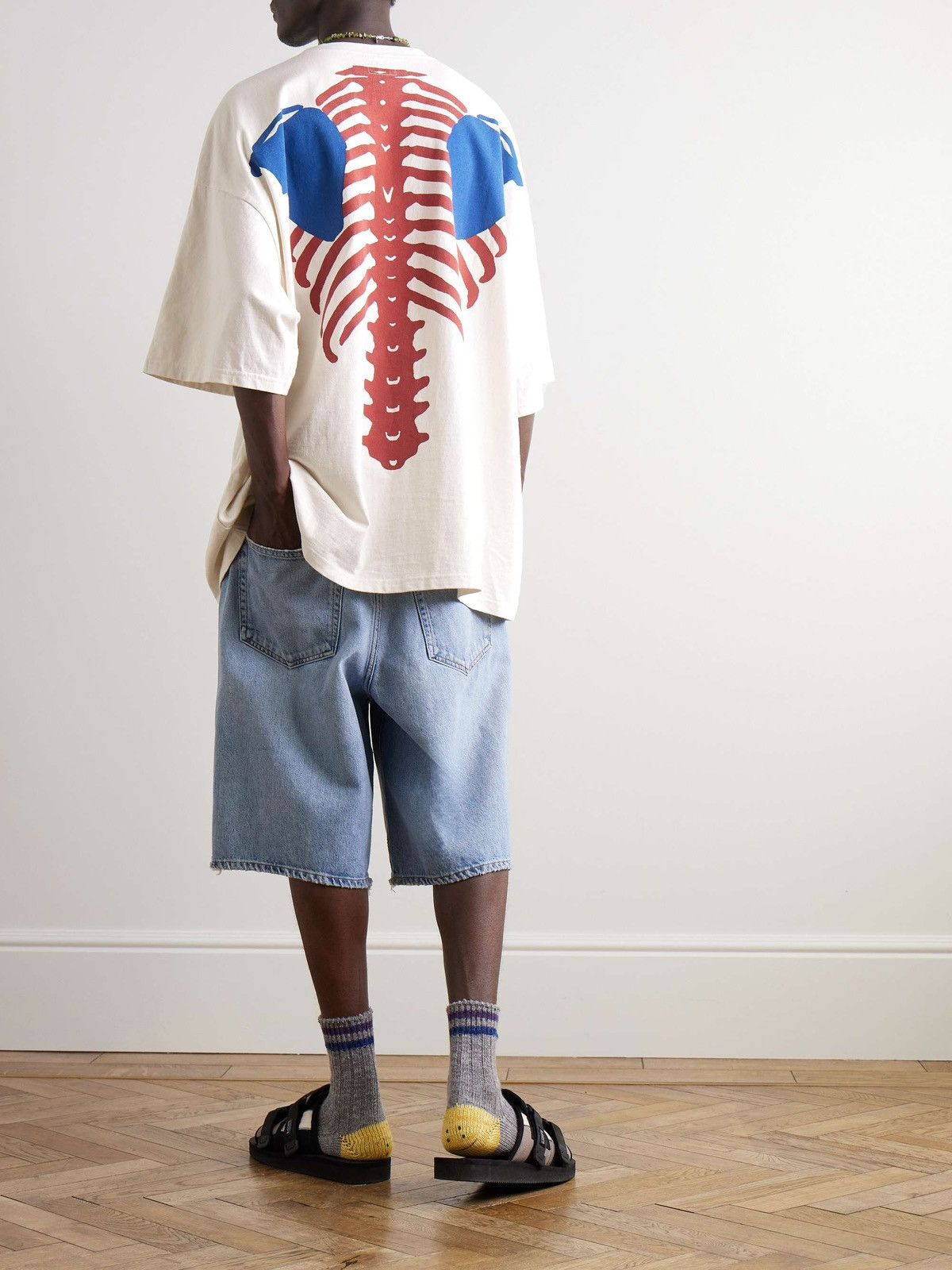 Kapital Kapital Skeleton tee (White/ Red / Blue) last drop Size US XL / EU 56 / 4 - 4 Thumbnail