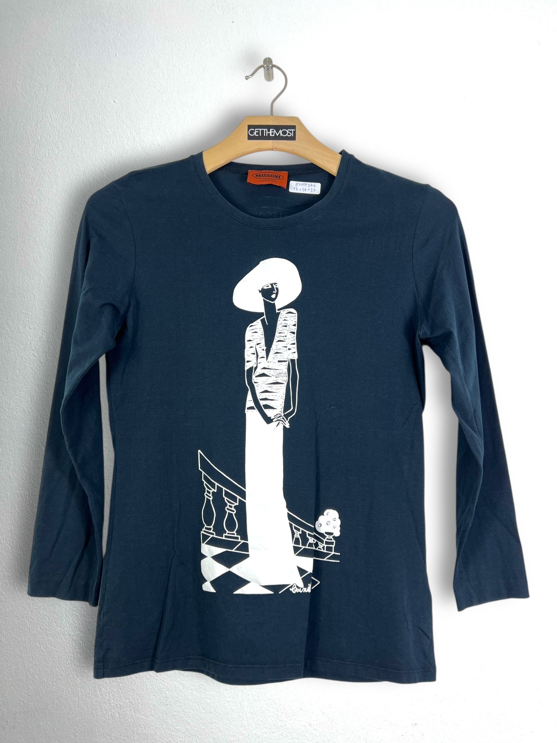 Missoni MISSONI Art Graphic Printed L/S Tee GTMP346 Size M / US 6-8 / IT 42-44 - 1 Thumbnail