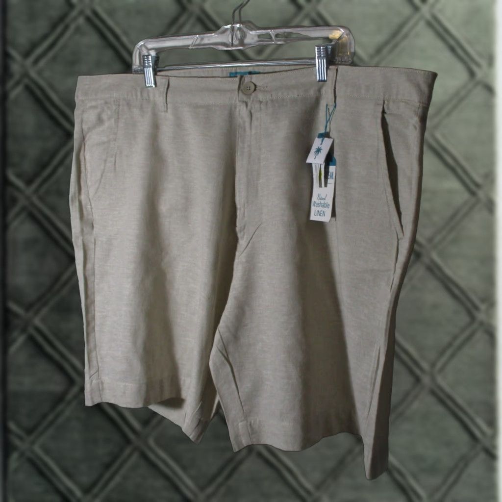 Vintage TENTH + OCEAN Linen Oxford Shorts Men 44 Beige Tan NWT Vintage No XS Size US 44 / EU 60 - 1 Thumbnail