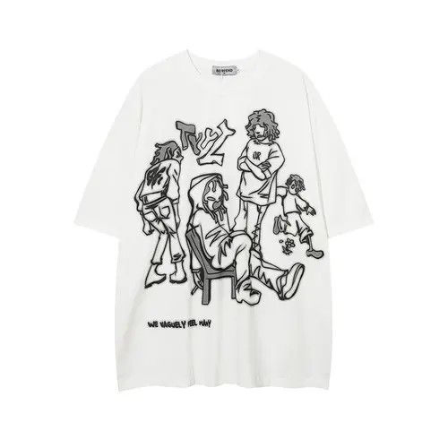 VIBE Streetwear Funny Anime Cartoon Graphic Oversized T-Shirt y2k Size US M / EU 48-50 / 2 - 5 Thumbnail