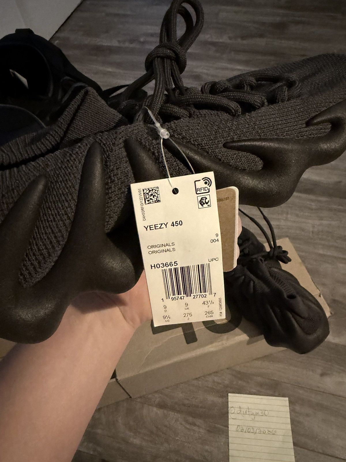 Yeezy Adidas Yeezy 450 Utility Black Size US 9.5 / EU 42-43 - 5 Thumbnail