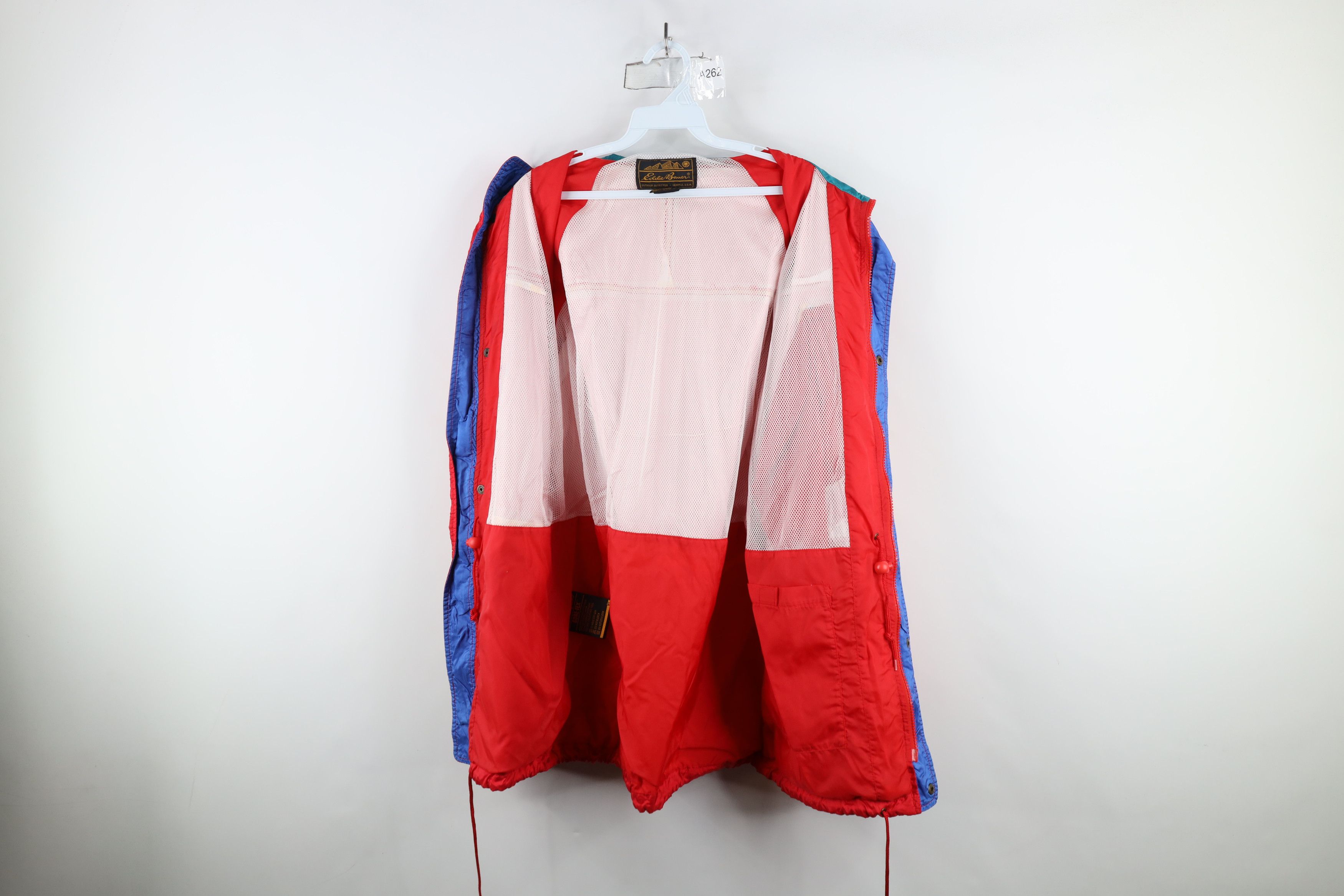 Eddie Bauer × Vintage Vintage 90s Eddie Bauer Goretex Long Rain Jacket Coat Red Size US S / EU 44-46 / 1 - 10 Thumbnail