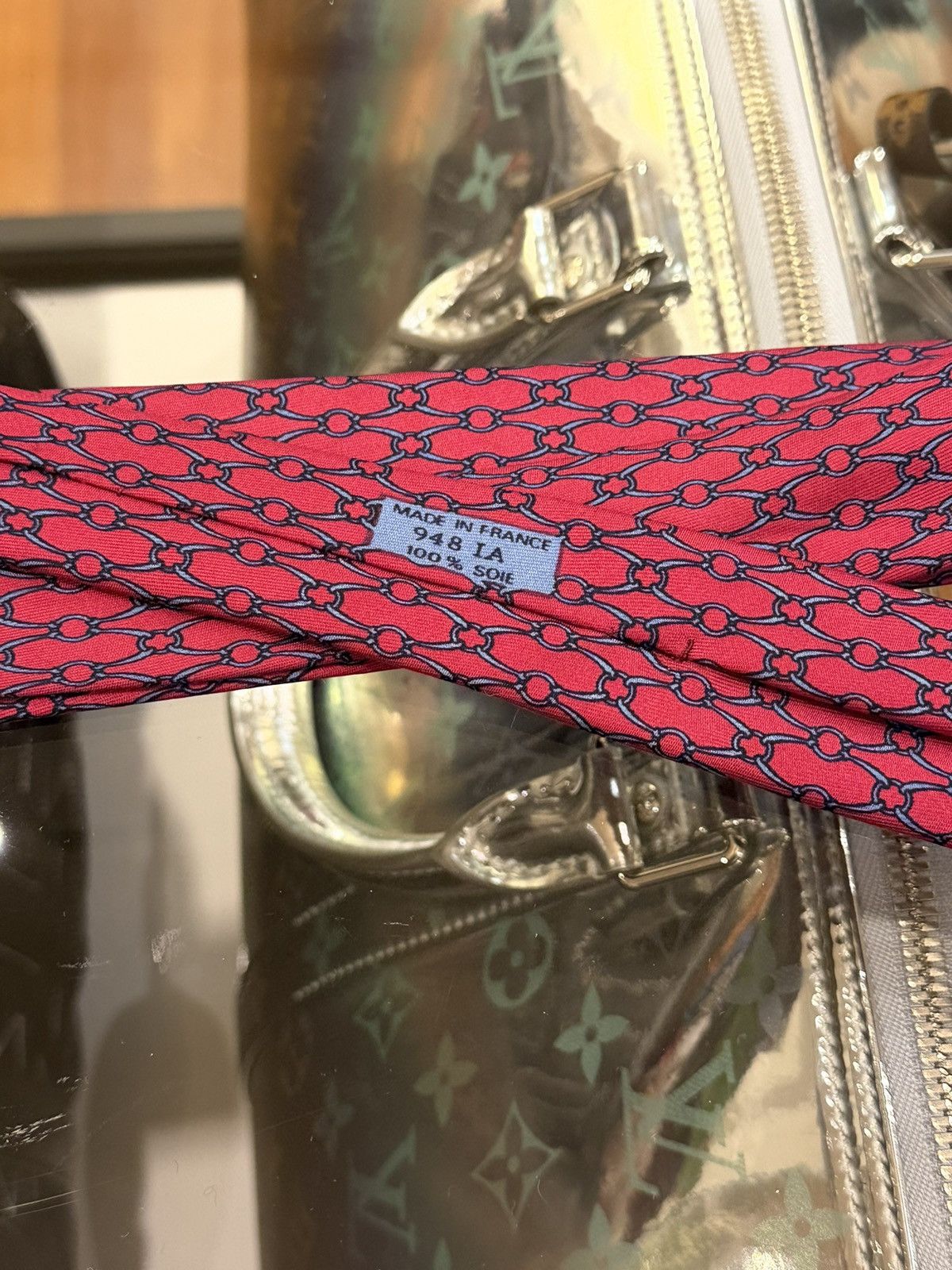 Hermes Hermes Chain Link Tie - Red Size ONE SIZE - 3 Thumbnail