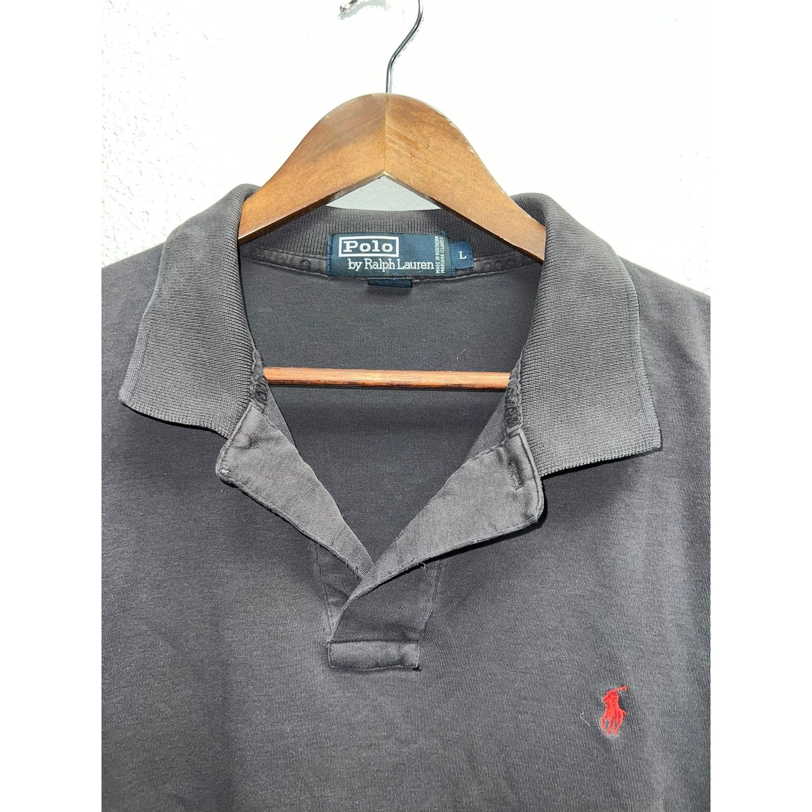 Other Vintage Polo By Ralph Lauren Black Polo Shirt 100% Cotton Size US L / EU 52-54 / 3 - 2 Thumbnail