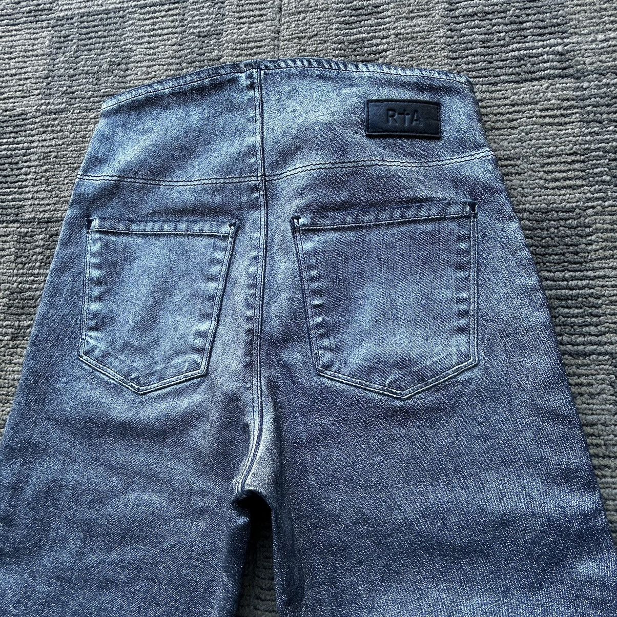 Rta RtA Silver Metallic Madison Coated Zip Detailing Pants Size 24" / US 00 / IT 34 - 12 Thumbnail