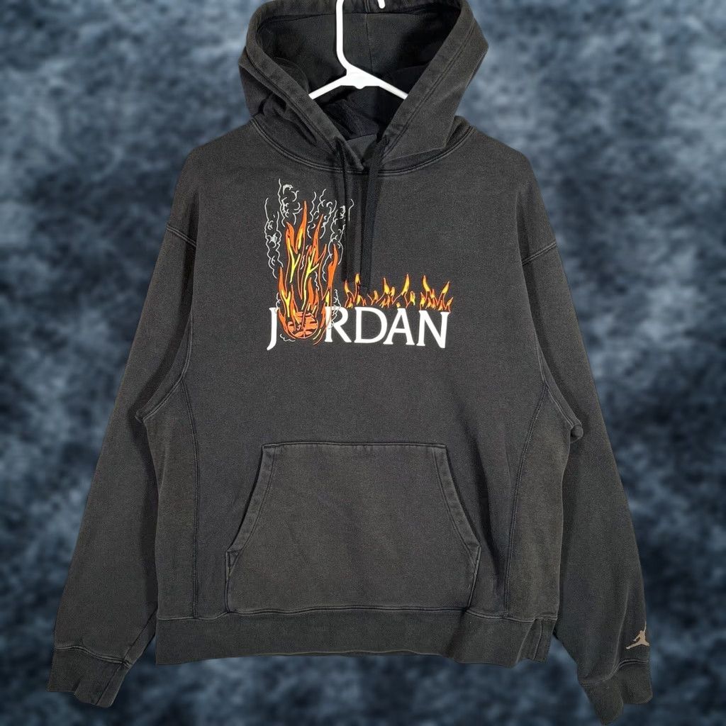 Jordan Brand Nike Jordan Hoodie Adult Medium Black Cactus Jack Travis Scott Embroidered Logo Mens Size US M / EU 48-50 / 2 - 1 Thumbnail