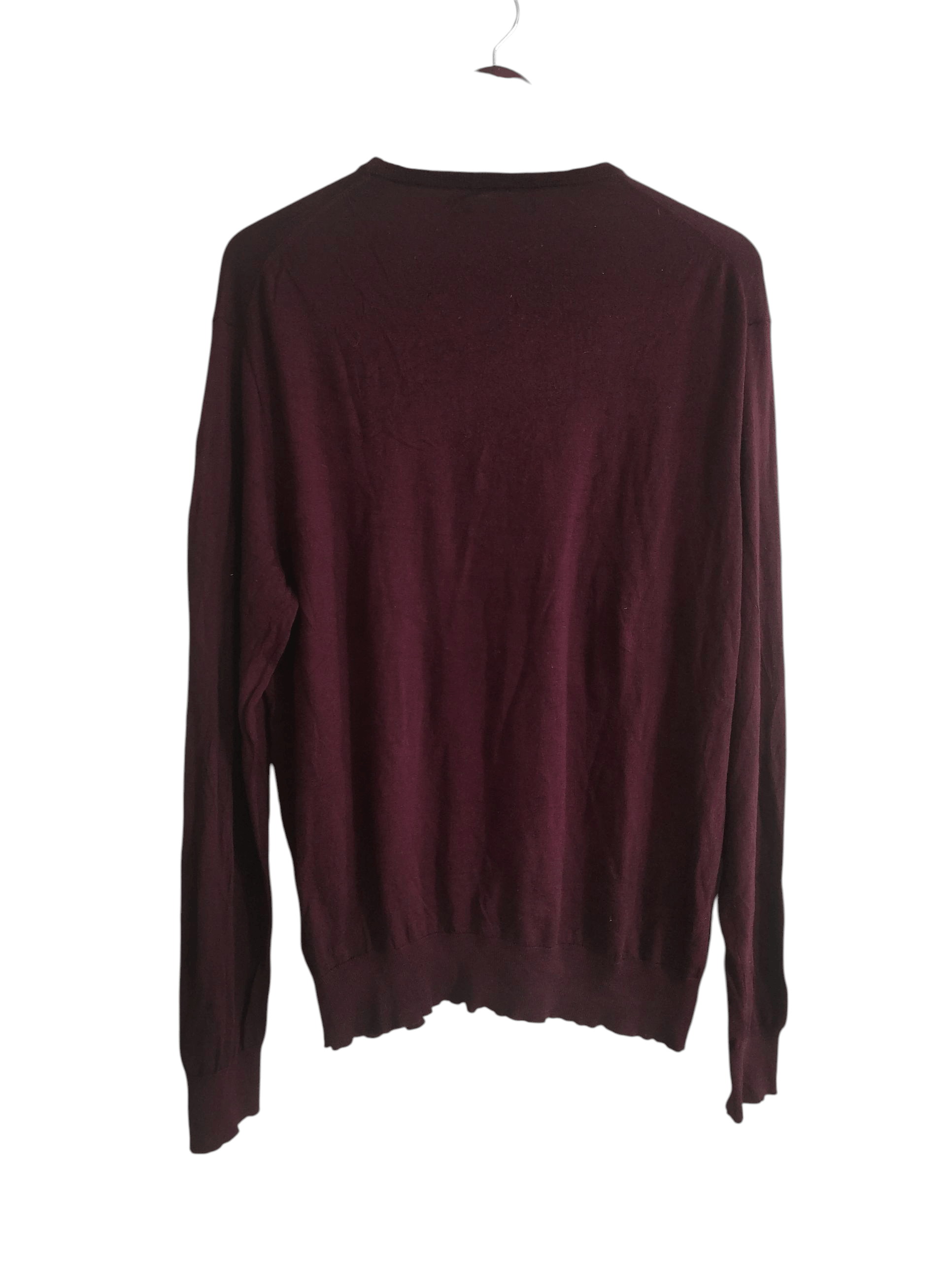 Polo Ralph Lauren Polo Ralph Lauren Knit Merino Red Wine Crew Neck Pullover Size US XL / EU 56 / 4 - 2 Thumbnail