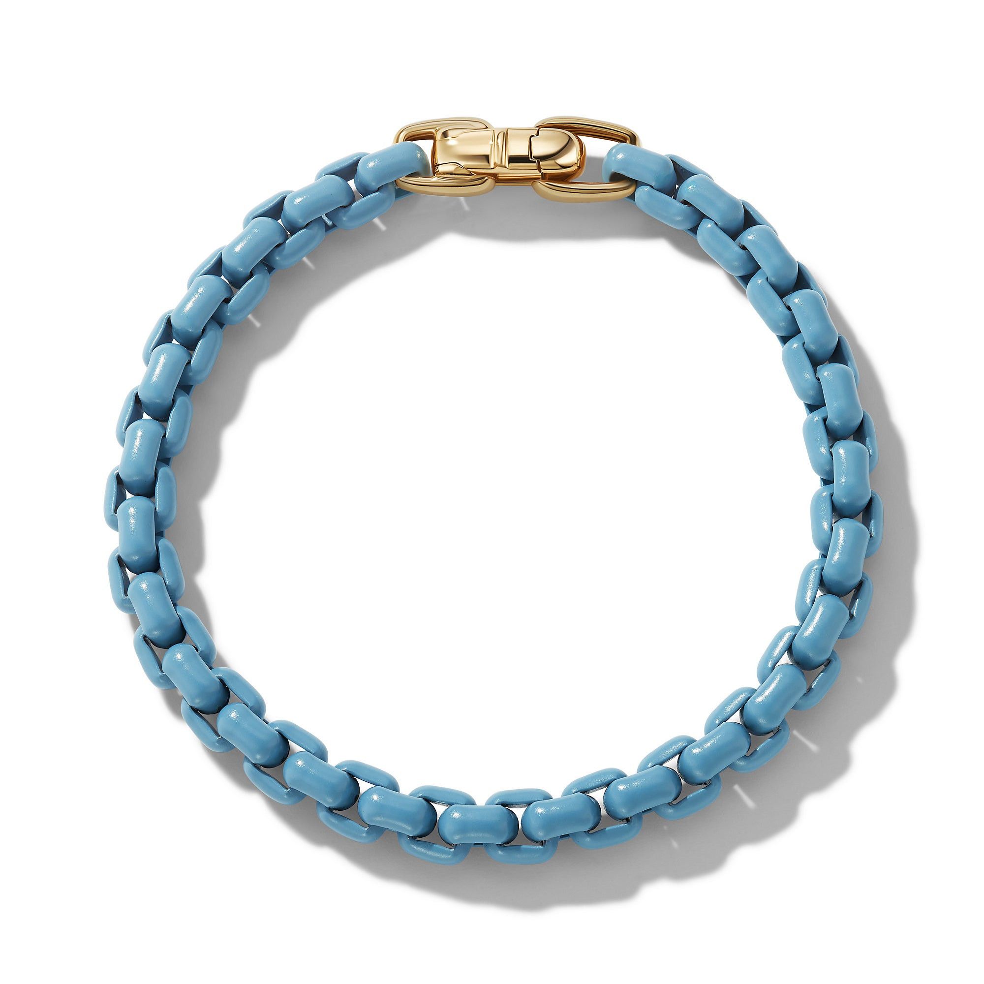 David Yurman o1w1db10525 B17517 Bracelet in Blue Acrylic with 14K Gold Size ONE SIZE - 1 Thumbnail