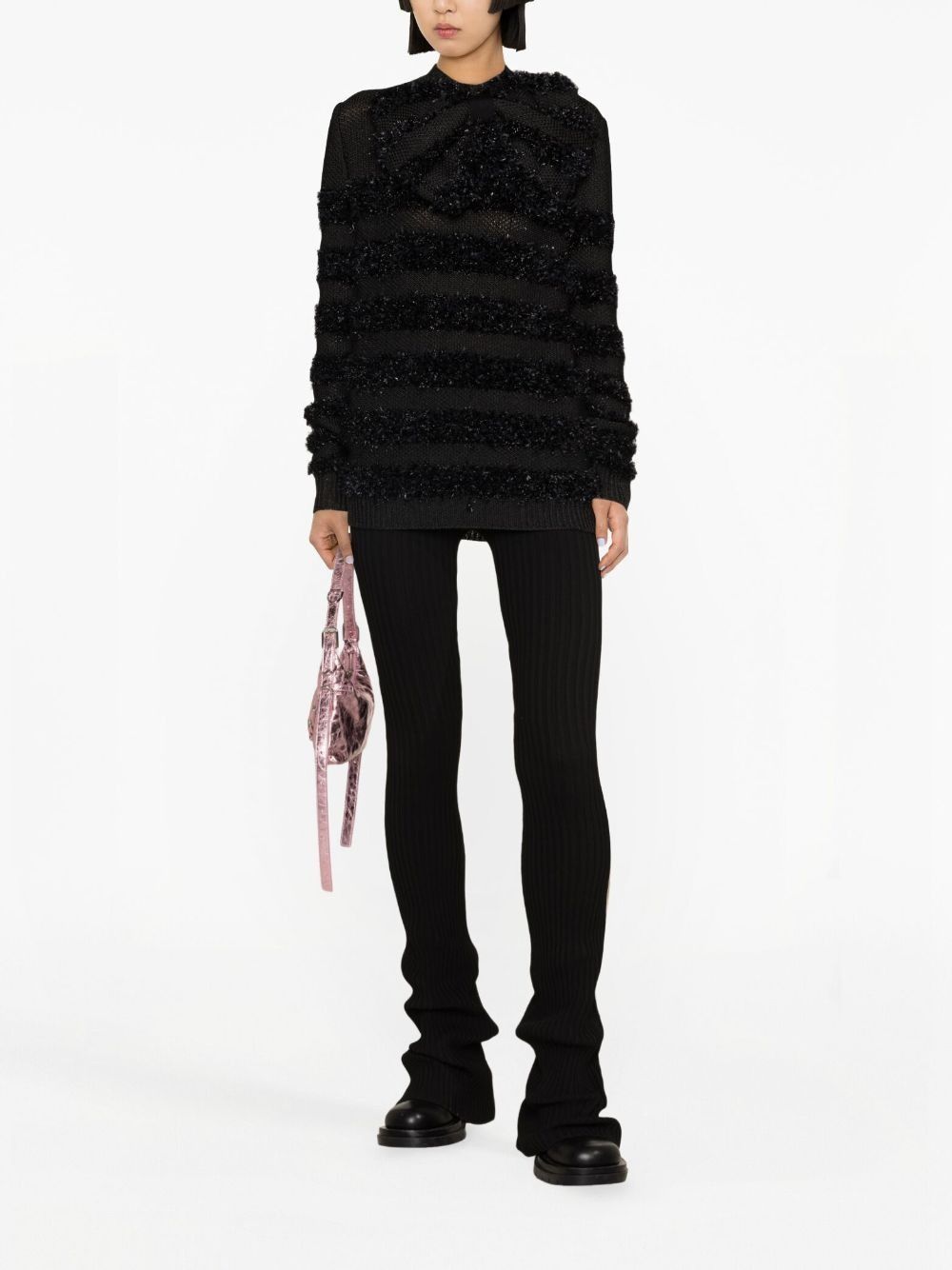 Balmain o1y0625 Sweater in Black Size M / US 6-8 / IT 42-44 - 3 Thumbnail