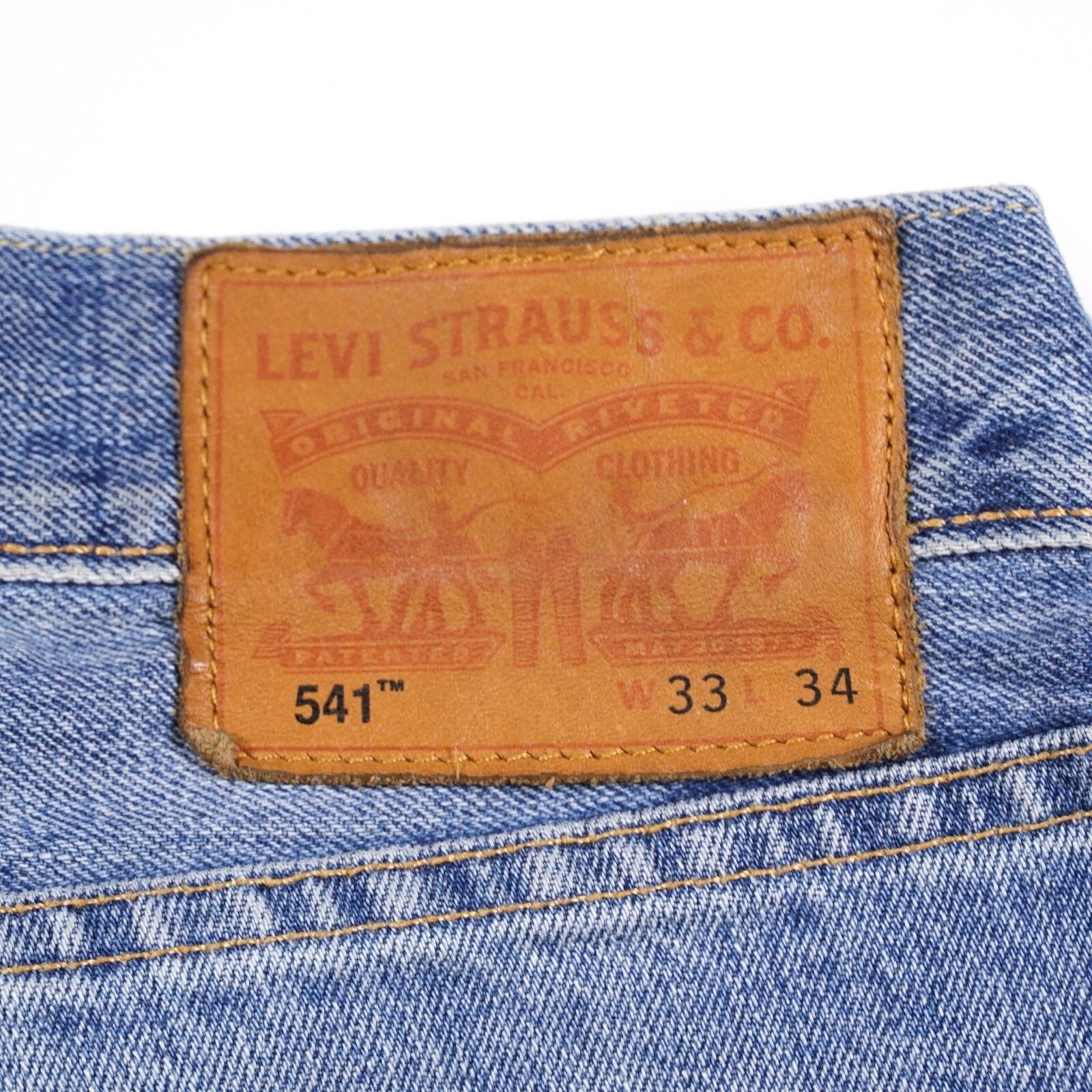 Levi's Levi Strauss 541 Denim Jean Straight Wide Cutoff Short 33x34 Size US 33 - 10 Thumbnail