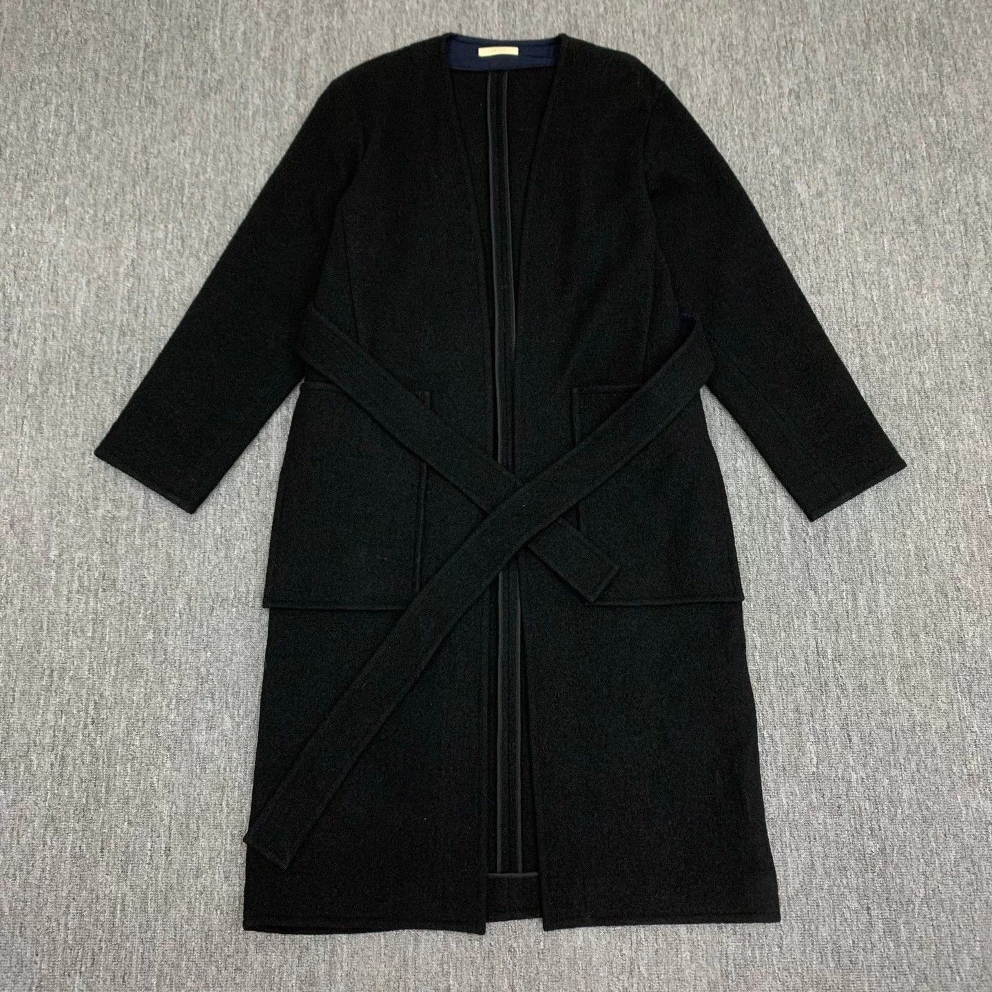 Celine black wool long coat size 36 95 new