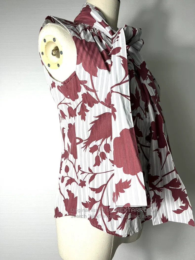 Vivienne Westwood Vivienne Westwood White BACKGROUND with Burgundy Floral Pr Size M / US 6-8 / IT 42-44 - 3 Thumbnail