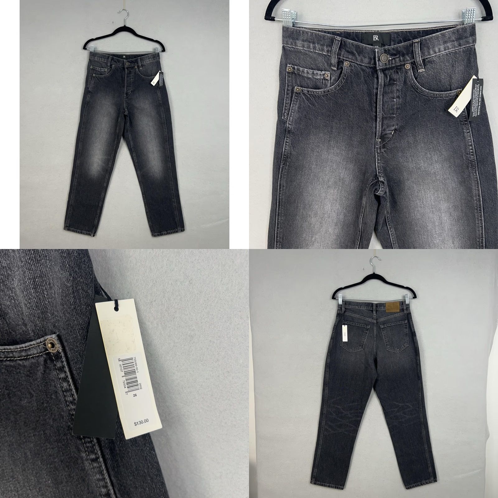 Banana Republic Banana Republic Jeans Womens 26 Washed Black Denim The Ranger Jean Button Fly Size 26" / US 2 / IT 38 - 8 Thumbnail