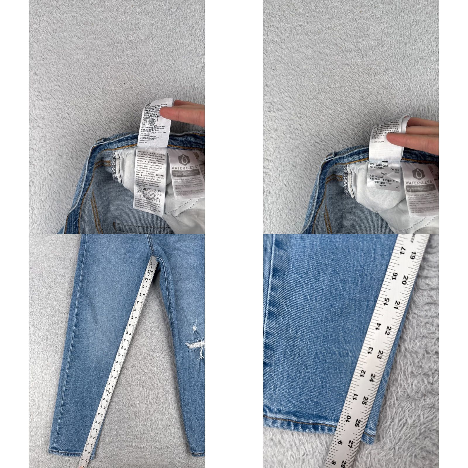Levi's Levis Jeans Womens 28 Blue Denim Distressed Wedgie Cotton Mid 28x27 Size 28" / US 6 / IT 42 - 8 Thumbnail