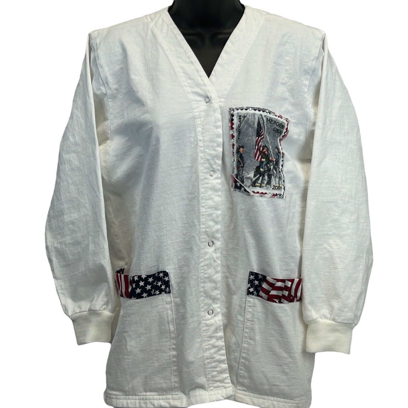 Vintage Vintage Heroes Stamp Scrub Top Warm Up Jacket Womens X-Small Size XS / US 0-2 / IT 36-38 - 1 Thumbnail