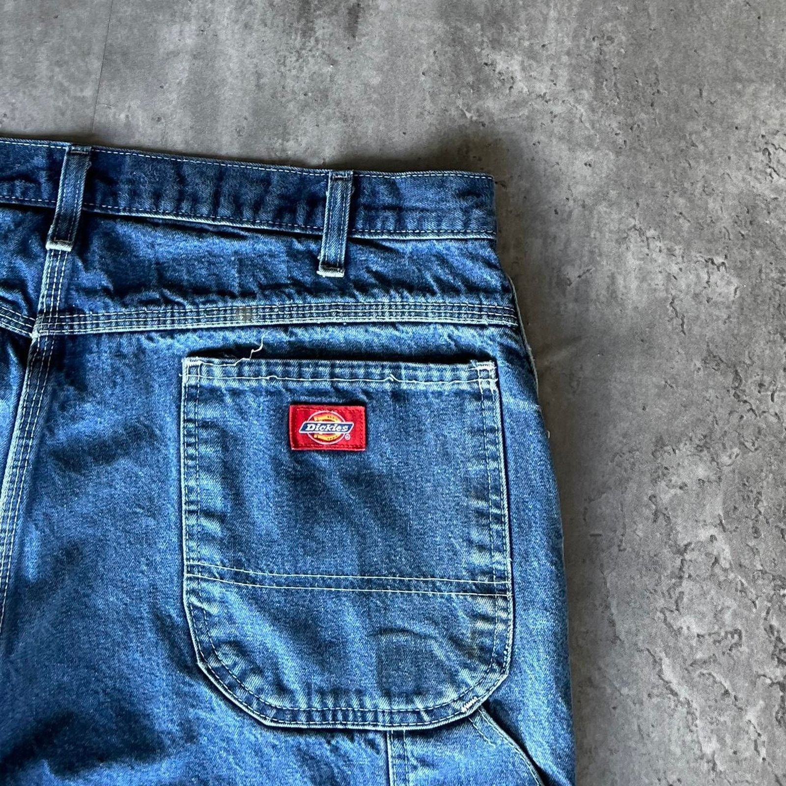 Carhartt × Dickies × Vintage Crazy Y2K Dickies Baggy Carpenter Denim Dungaree Jeans Size US 38 / EU 54 - 4 Thumbnail