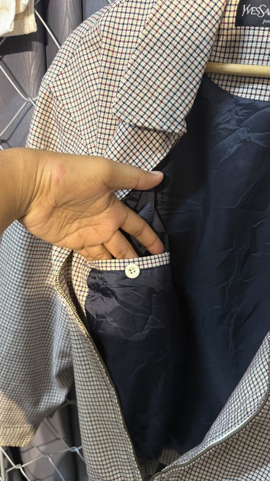 Yves Saint Laurent VINTAGE YVES SAINT LAURENT (YSL) JACKET CHECKERED PATTERN Size US M / EU 48-50 / 2 - 7 Thumbnail