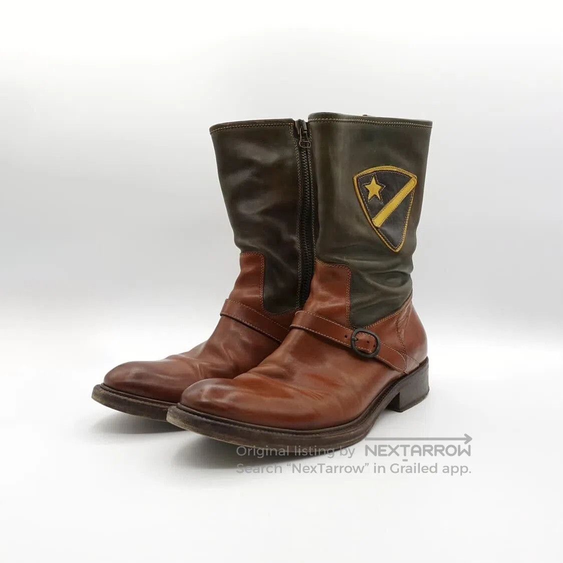 Vintage Vintage Retro Engineer Leather Boots. Size US 9 / EU 42 - 2 Thumbnail