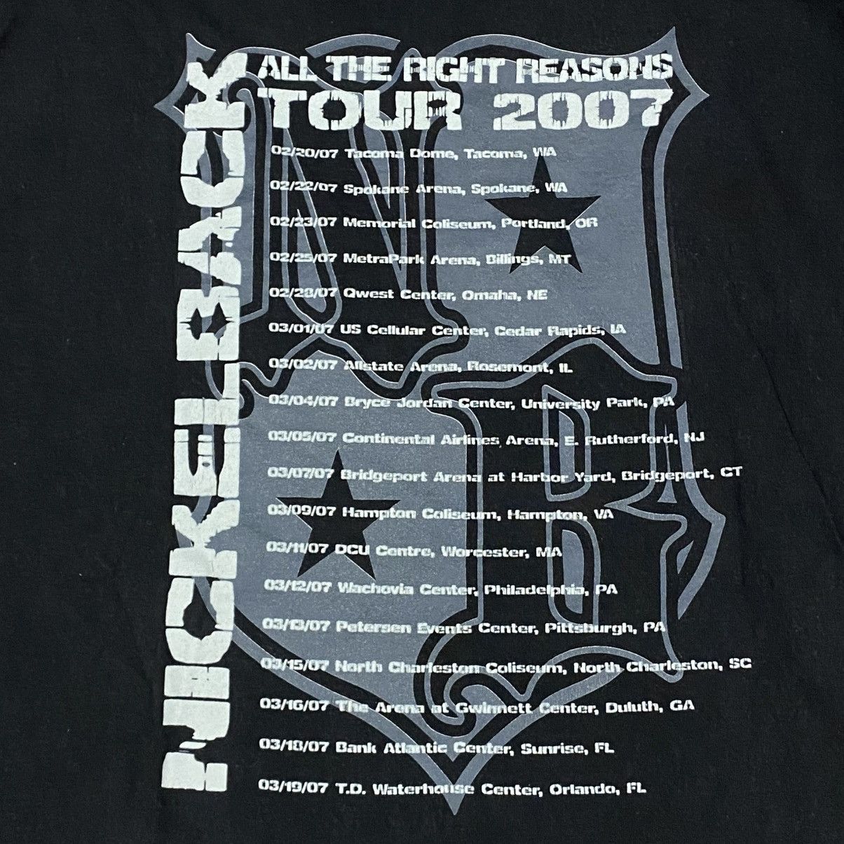 Band Tees × Delta × Vintage Vintage Y2K rock band nickelback line up tour 2007 Size US L / EU 52-54 / 3 - 8 Thumbnail