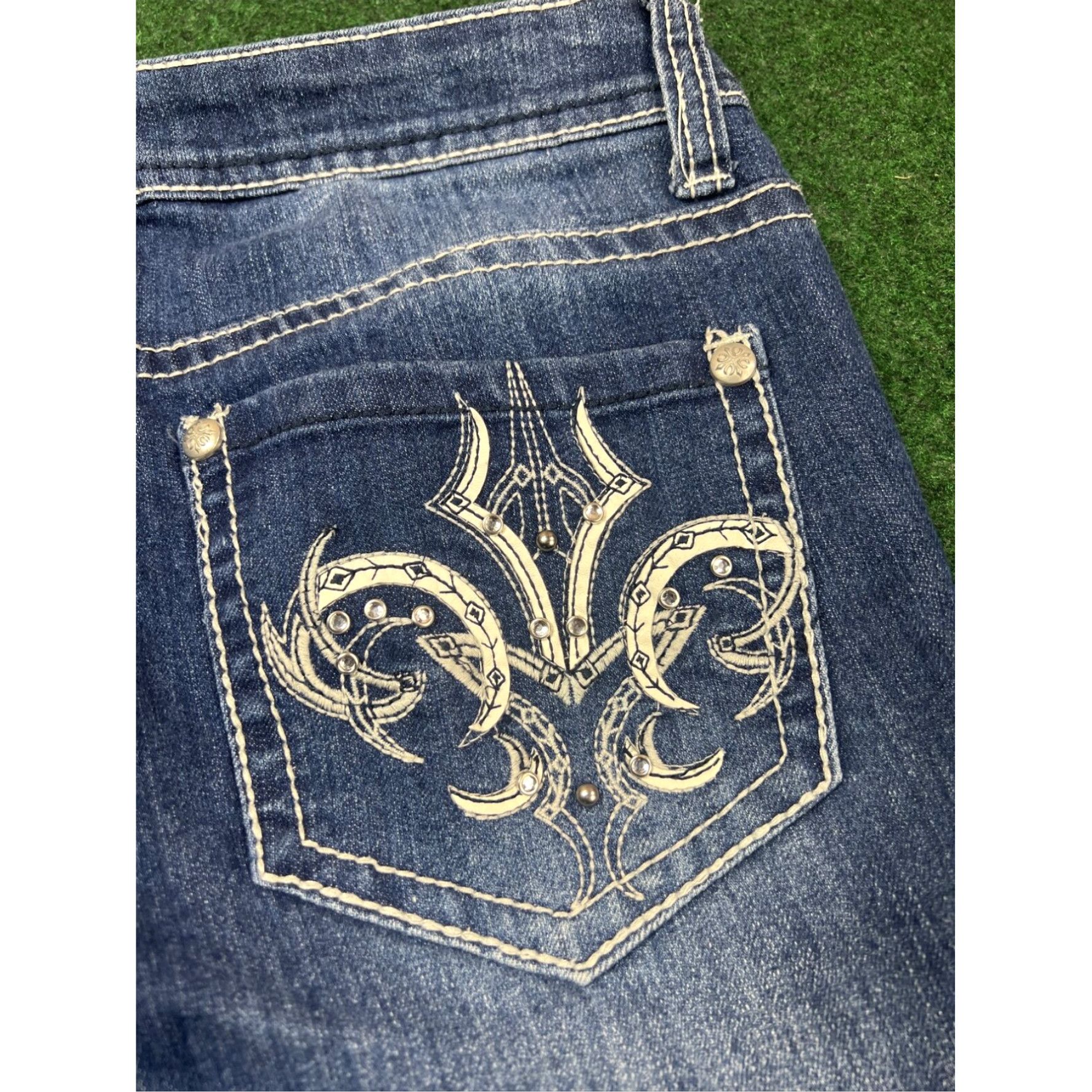 Vintage ND Weekend Jeans Womens 6 Mid Rise Capri Cuffed Pockets Wash Blue Denim 28x19 Size 28" / US 6 / IT 42 - 7 Thumbnail