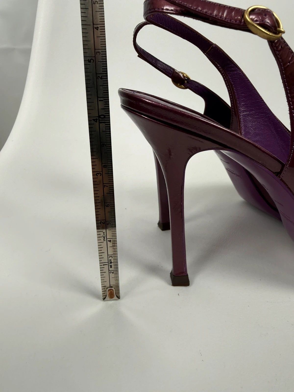 Yves Saint Laurent Yves Saint Laurent Laque Slingback Heels size 38 Size US 7 / IT 37 - 12 Thumbnail
