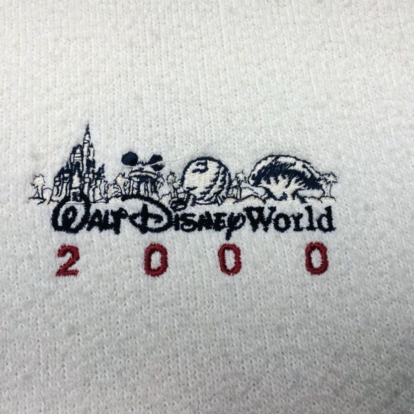 Disney VINTAGE Disney Pullover Sweatshirt Logo Walt Disney World Epcot Mickey Mouse Cream Ivory Size L Men United States Size US L / EU 52-54 / 3 - 6 Thumbnail