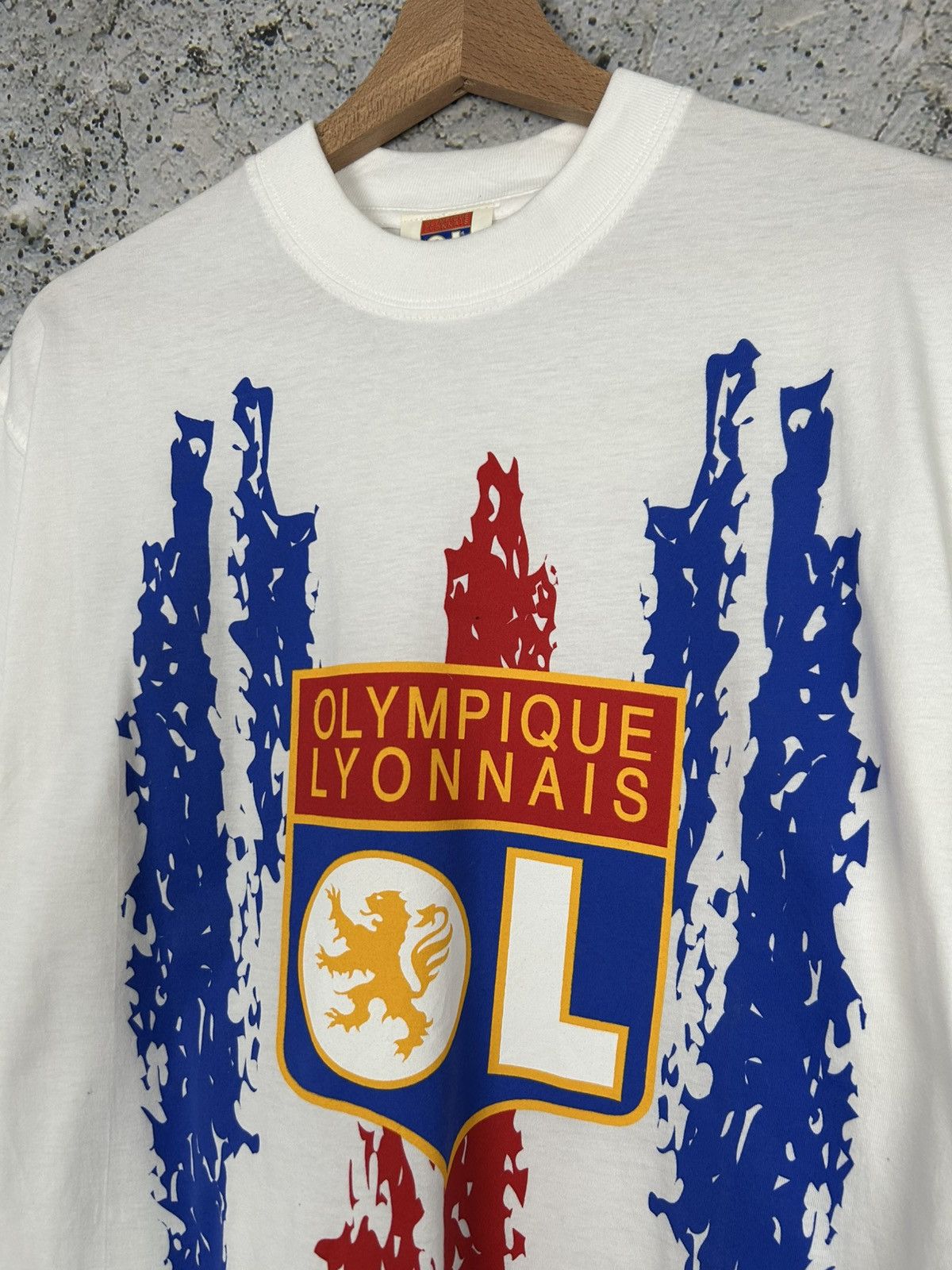 Vintage Vintage Olympique Lyon Merch Fan Soccer Tee Football 90s Size US M / EU 48-50 / 2 - 3 Thumbnail