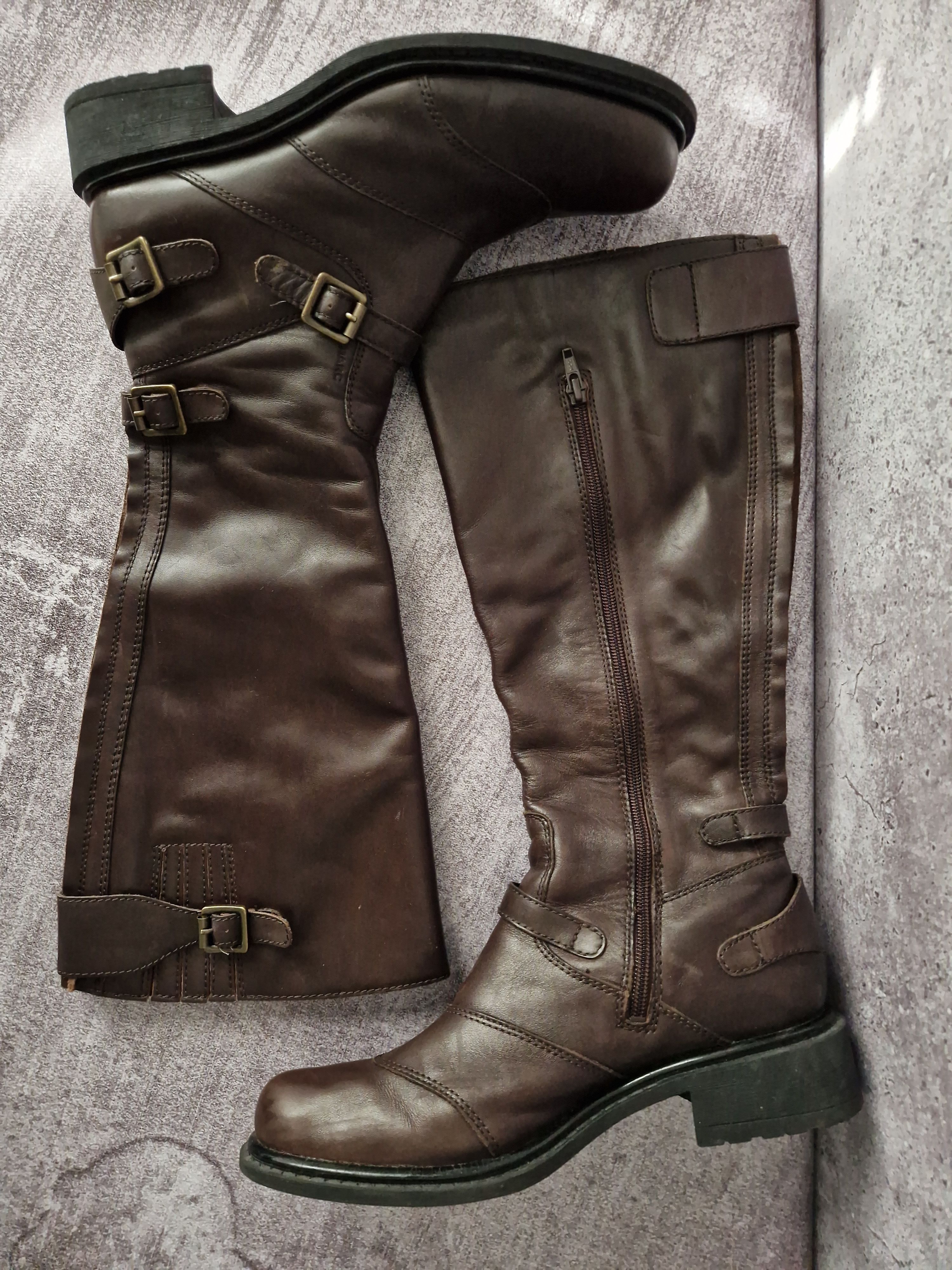 If Six Was Nine Genuine leather moto boxing high brown japan style boots Size US 10 / IT 40 - 10 Thumbnail