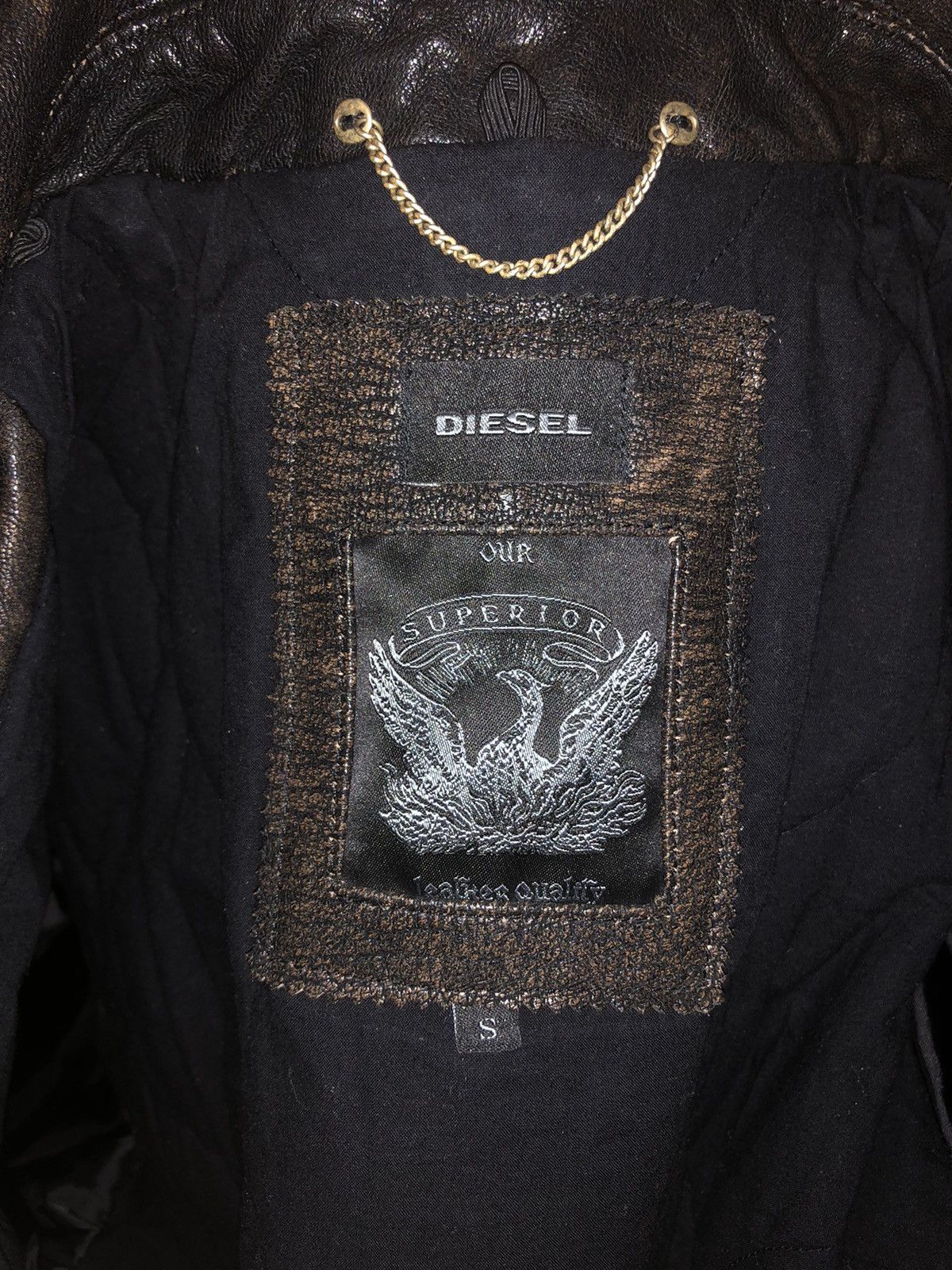 Diesel Diesel L-Tarun Goat Leather Jacket (Zara, Schott, Allsaints) Size US S / EU 44-46 / 1 - 6 Thumbnail