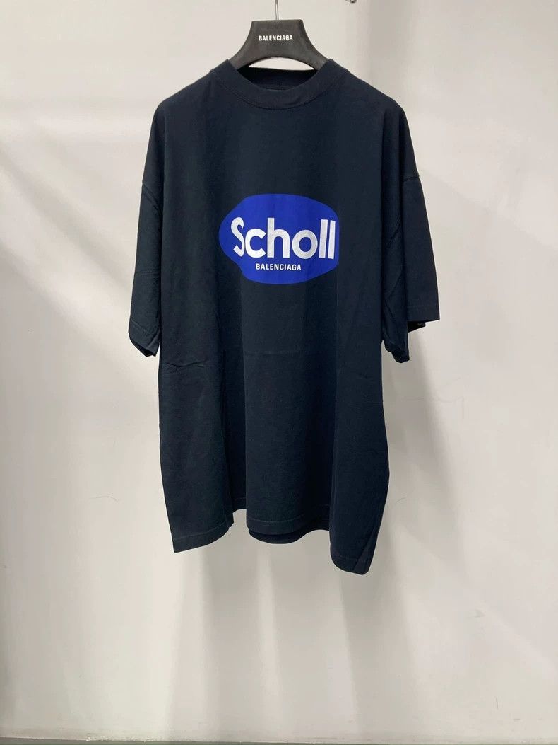Balenciaga Balenciaga Scholl letter short sleeve Size US M / EU 48-50 / 2 - 1 Thumbnail