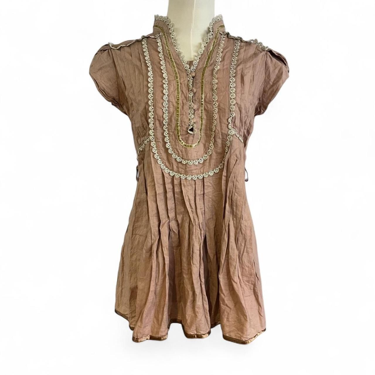 Other Vintage y2k brown embroidered blouse Size S / US 4 / IT 40 - 1 Thumbnail