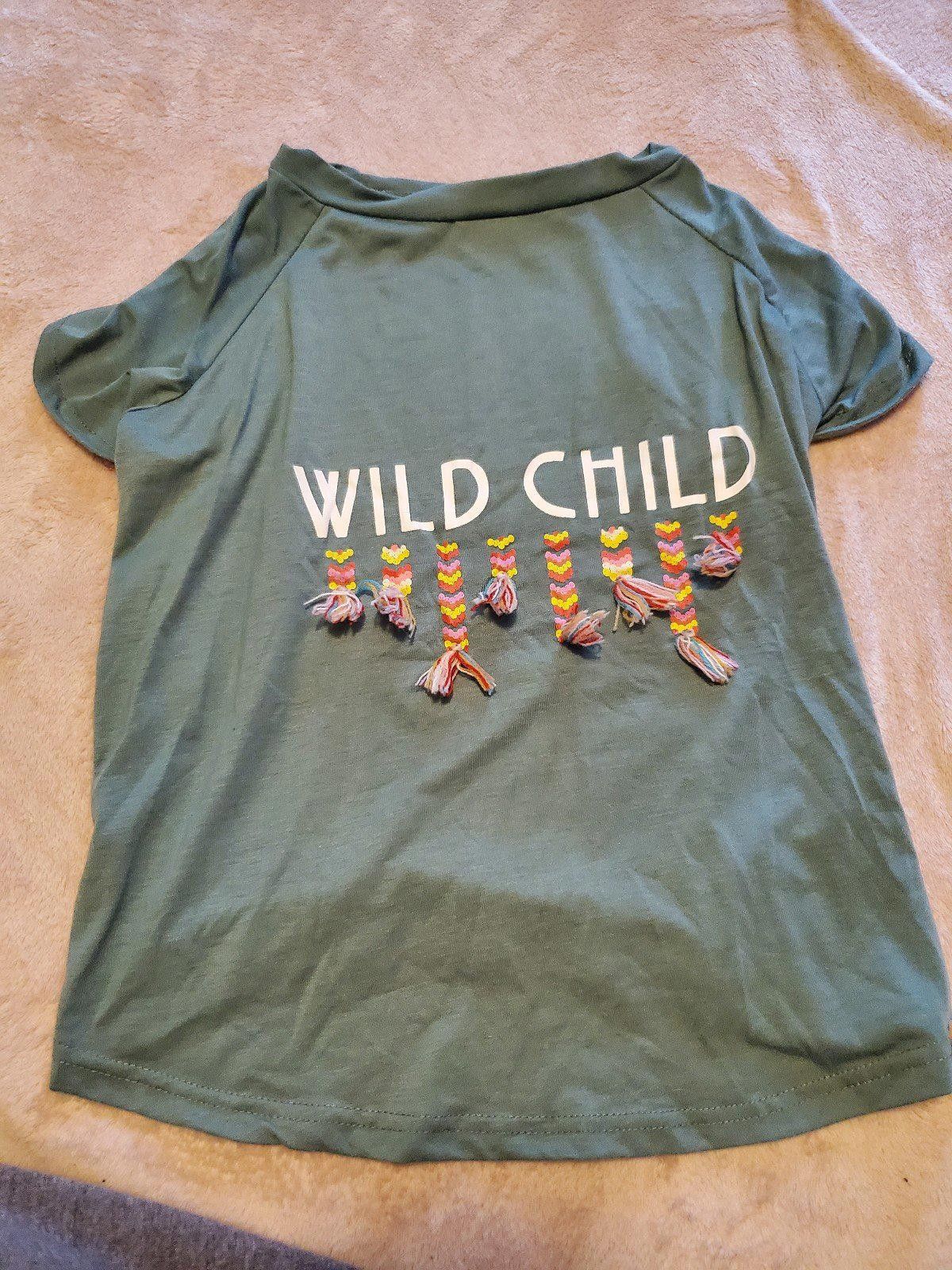 Designer Top Paw XL Wild Child boho dog shirt Size ONE SIZE - 1 Thumbnail