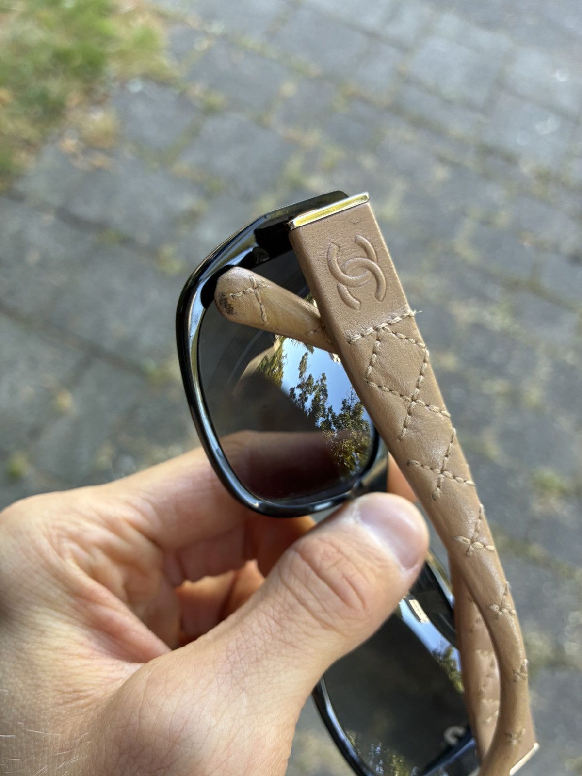 Chanel CHANEL 5201Q Oversize Quilted Leather Sunglasses Size ONE SIZE - 25 Thumbnail