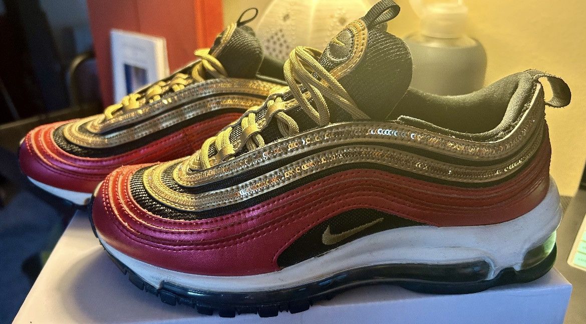 Nike Nike air max 97 red and gold sequin women size 6.5 Size US 6.5 / IT 36.5 - 1 Thumbnail