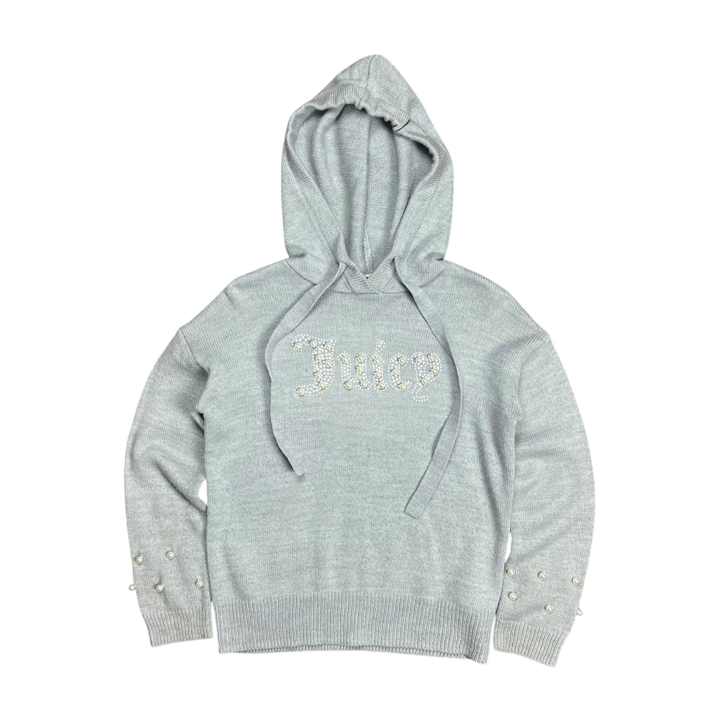 Juicy Couture Juicy Couture Cozy Heather Grey Pearl Trimmed Hoodie - S Size S / US 4 / IT 40 - 1 Thumbnail
