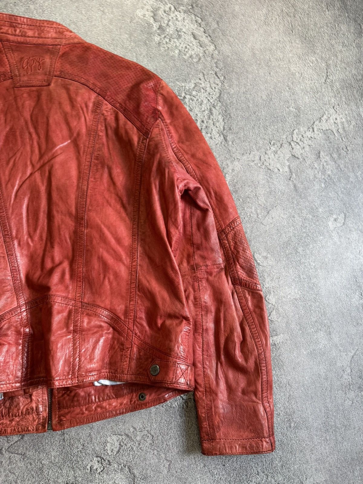 Other Gipsy avantgarde leather biker jacket opium punk retro 90s Size L / US 10 / IT 46 - 15 Thumbnail